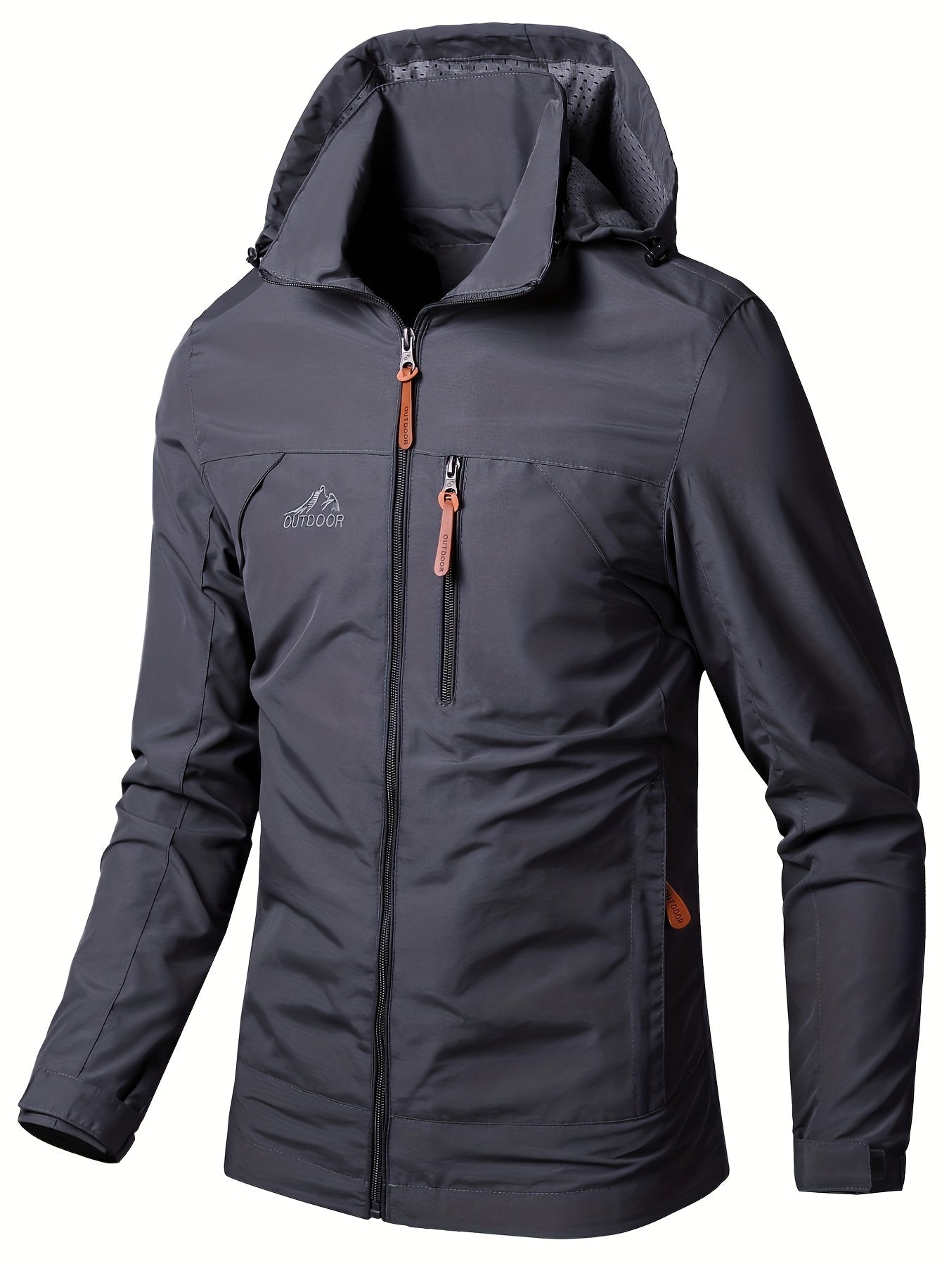 gbolsos Men's Waterproof Windproof Hooded Jackets Outdoor Sports Jacket For Spring Autumn