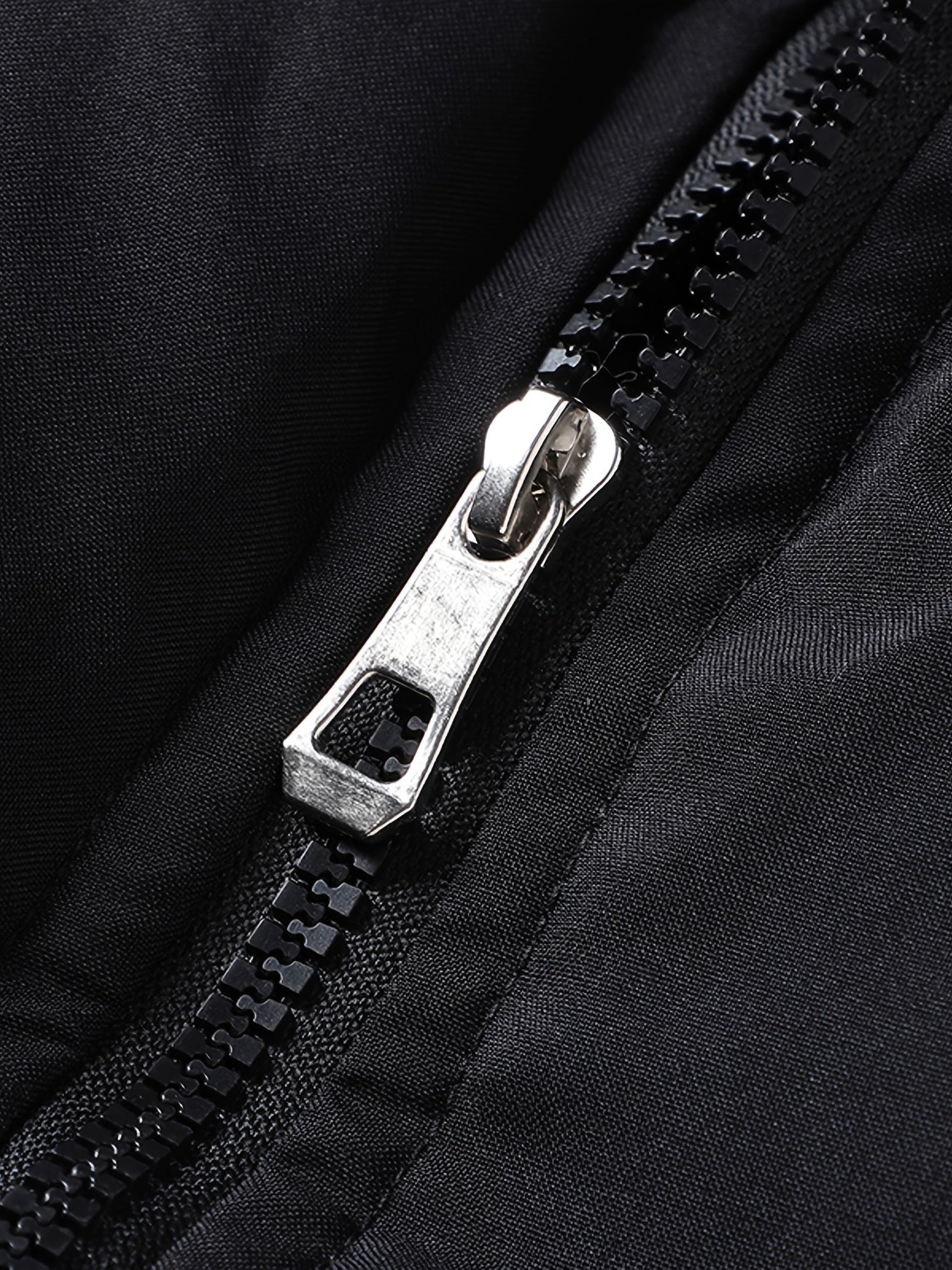 gbolsos Men's Winter Thicken Warm Coat, Solid Color Zipper Parka Cotton-padded Jacket