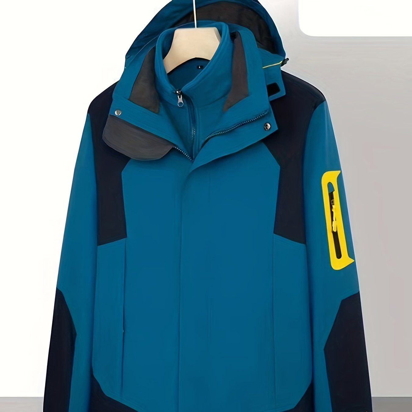 gbolsos Men's Casual Warm Waterproof Windbreaker Jacket Coat Regular Fit Coat For Spring Autumn Outdoors Hiking