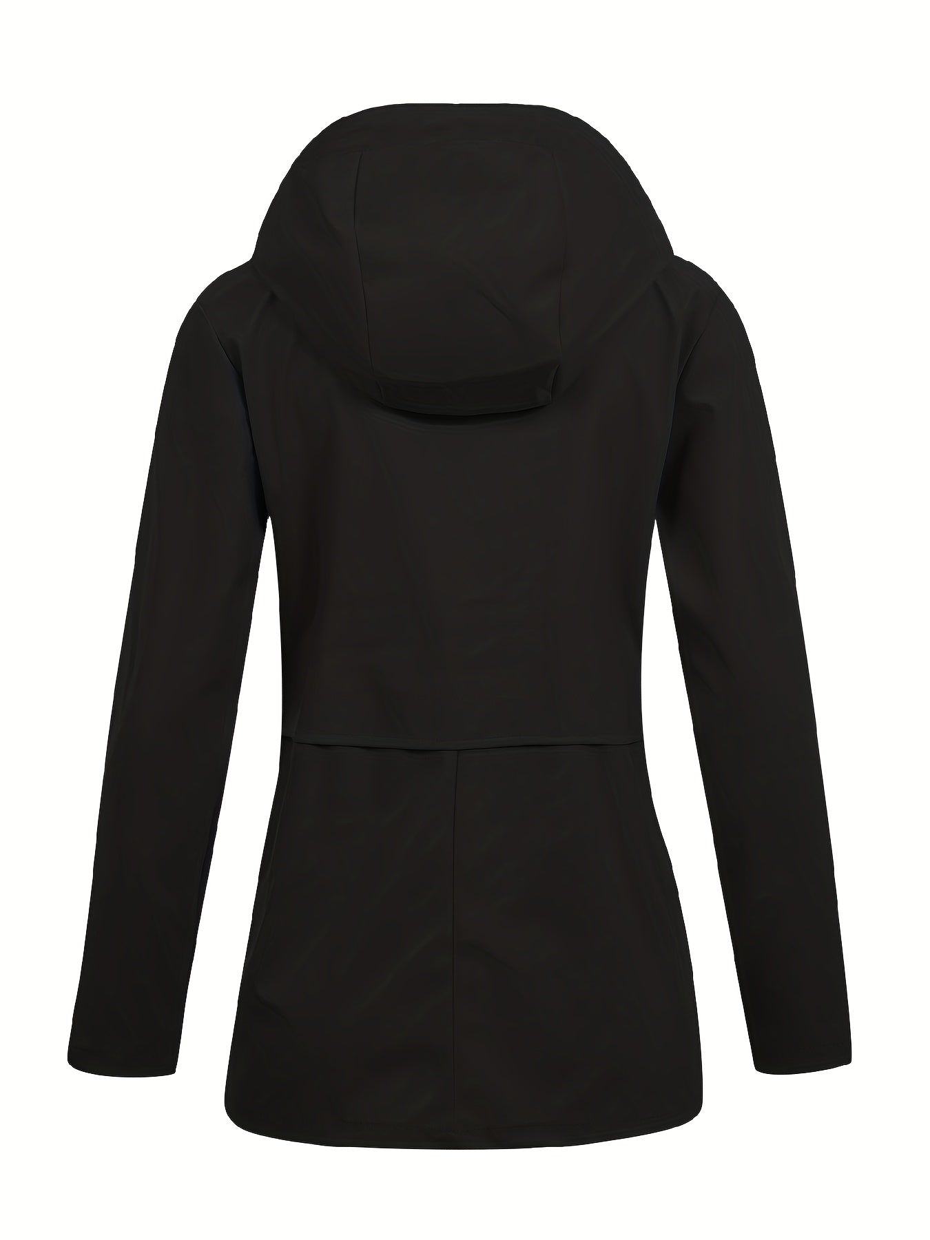 gbolsos Drawstring Hooded Jacket, Casual Button Front Long Sleeve Outerwear, Women's Clothing