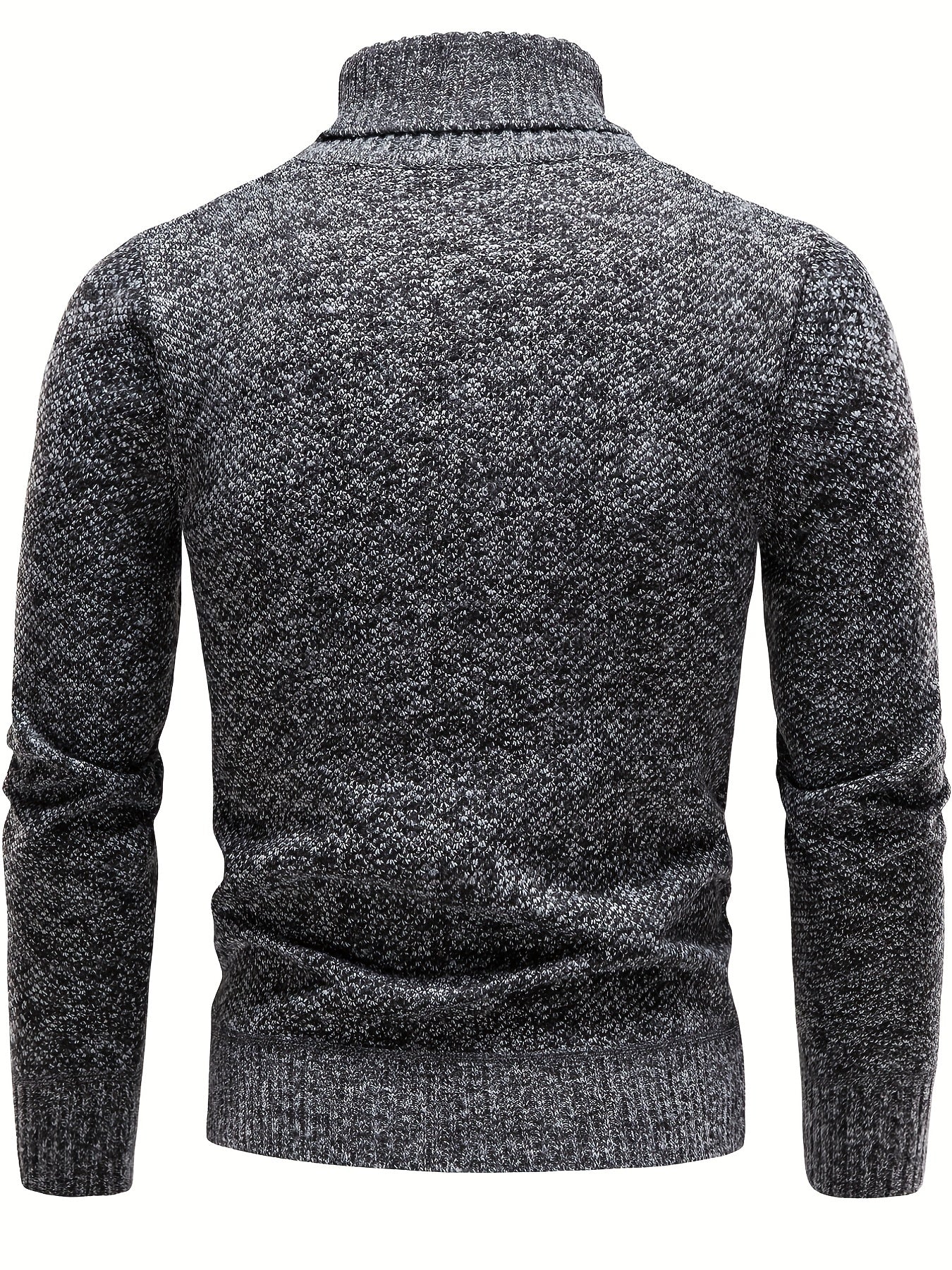 gbolsos Men's Casual Sweater, Knit Slim Fit Pullover Turtleneck Sweater For Fall & Winter