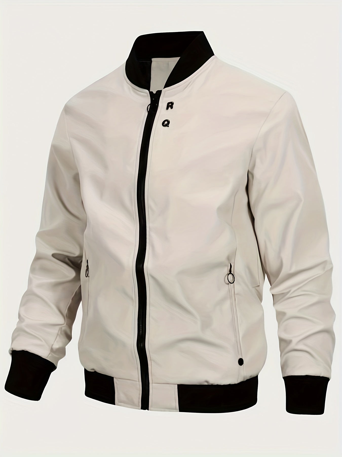 gbolsos Men's Fashion Baseball Collar Zipper Slim Varsity Jackets
