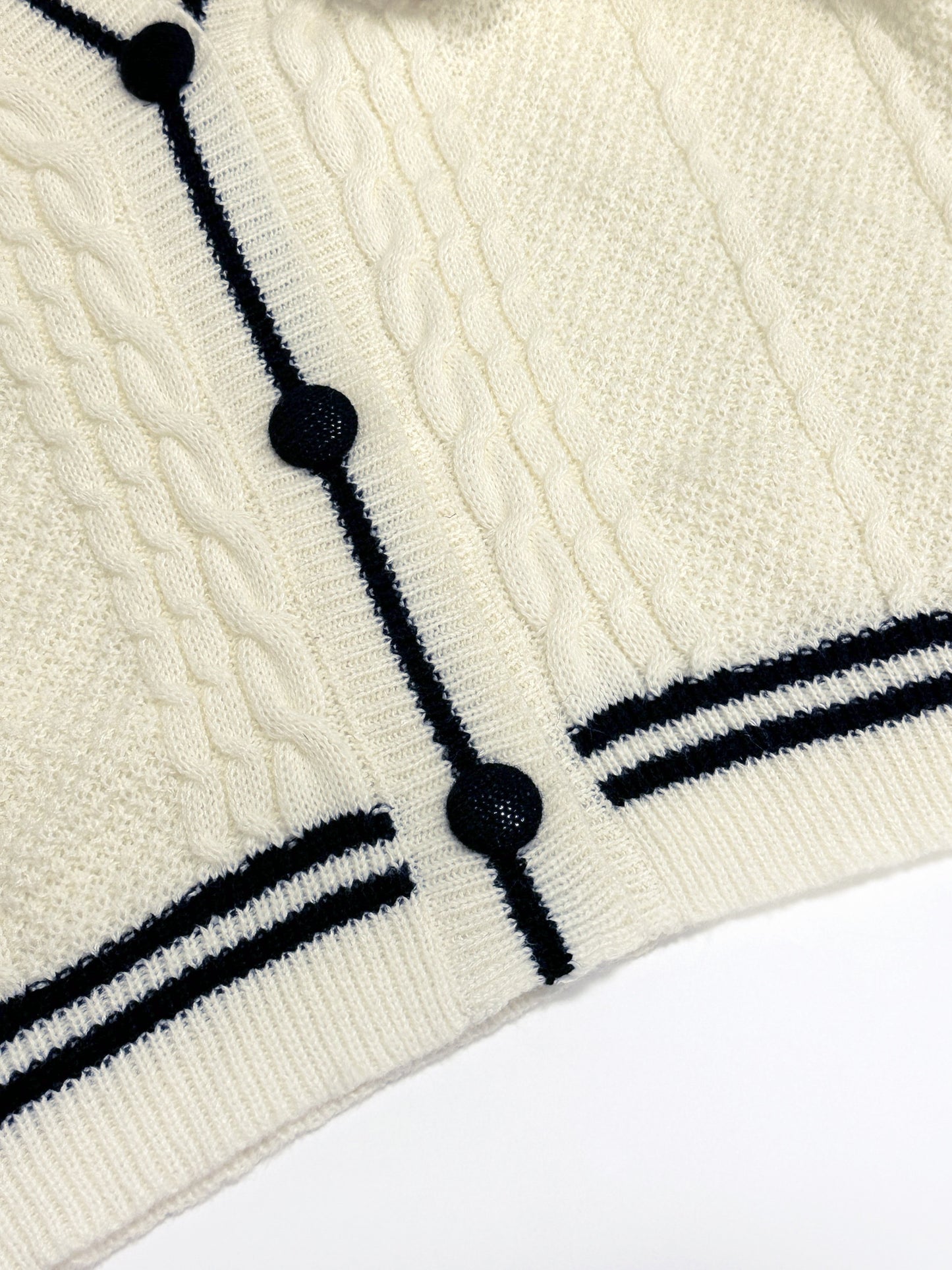 gbolsos Star Embroidered Contrast Trim Cardigan, Casual Long Sleeve Cardigan For Fall & Winter, Women's Clothing
