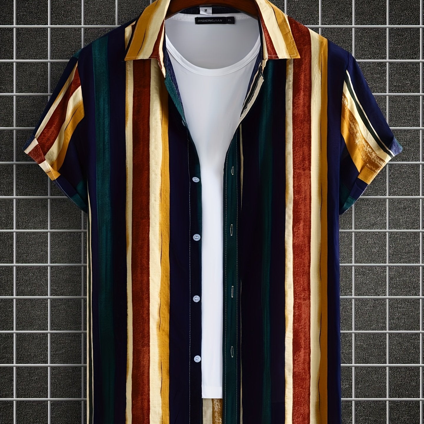 gbolsos Men's Casual Short Sleeve Shirt, Male Hawaiian Shirt For Summer Beach Vacation