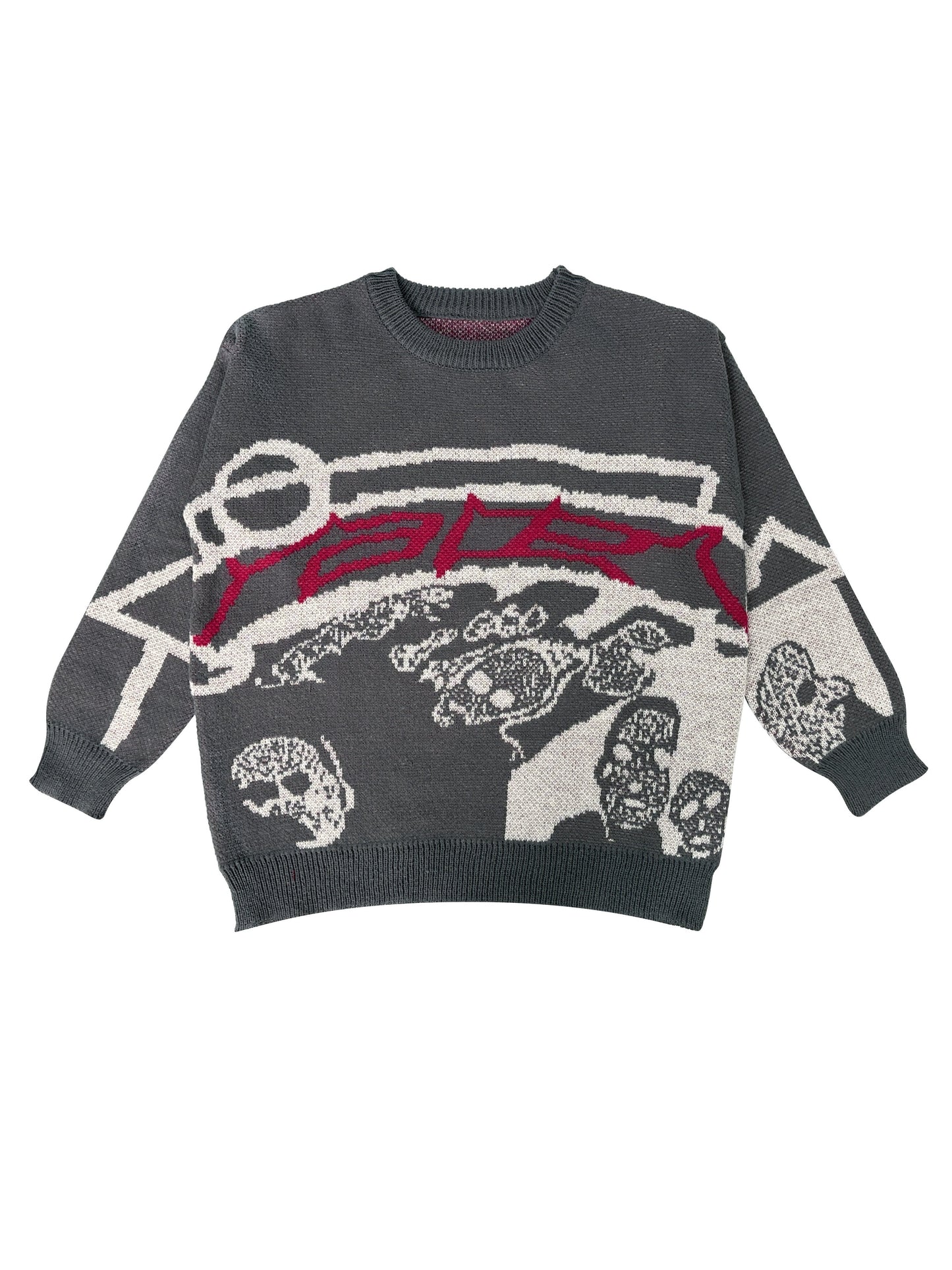 Y2K Long Sleeve Sweater, Loose Casual Sweater For Spring & Fall, Women's Clothing