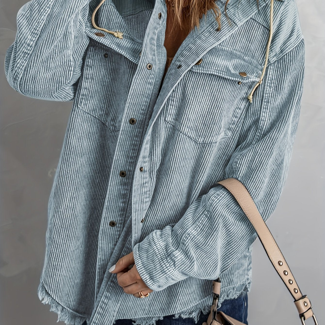 gbolsos Color Block Hooded Jacket, Long Sleeve Casual Every Day Outerwear For Fall & Winter, Women's Clothing