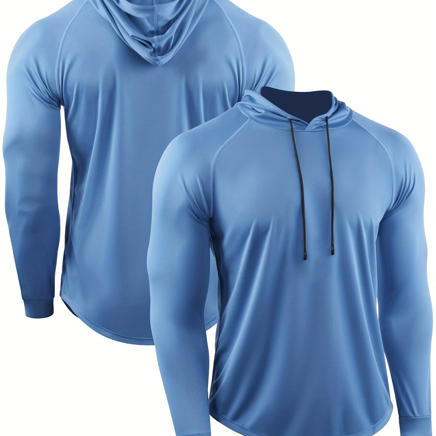 gbolsos Autumn And Winter Muscle Training Fitness Clothes Basketball T-shirt Men's Loose Casual Sports Hooded Pullover Running Marathon Quick Dry Long Sleeve Shirt