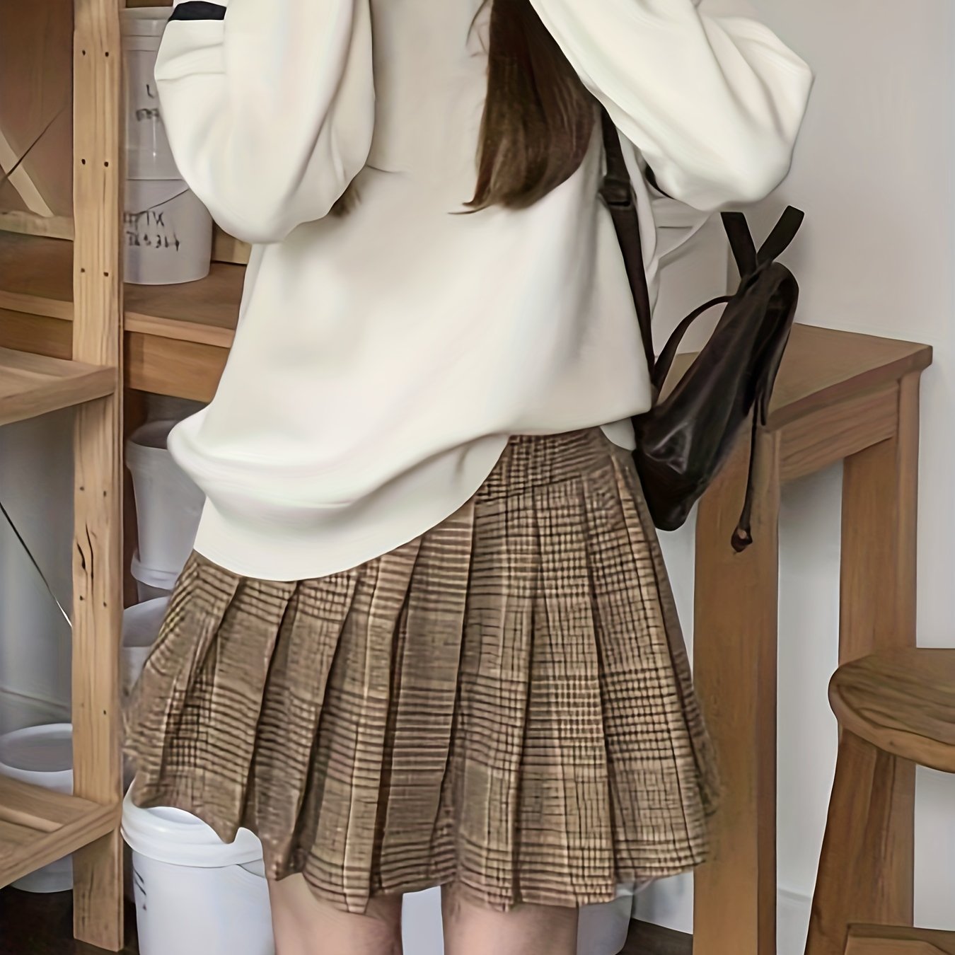 gbolsos Color Block Crew Neck Pullover Sweater, Casual Long Sleeve Drop Shoulder Sweater, Women's Clothing