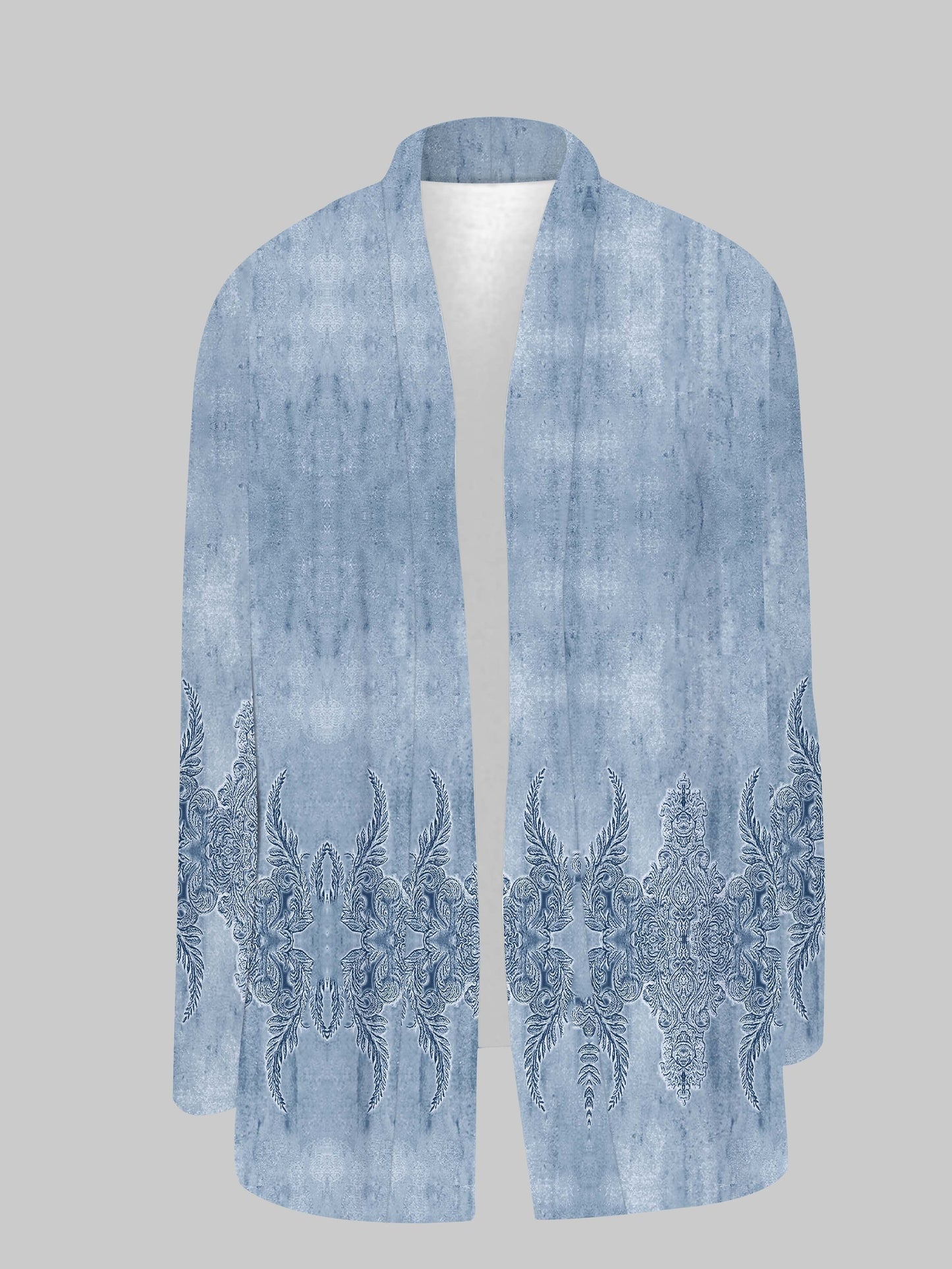 gbolsos Graphic Print Open Front Cardigan, Casual Long Sleeve Cardigan For Spring & Fall, Women's Clothing