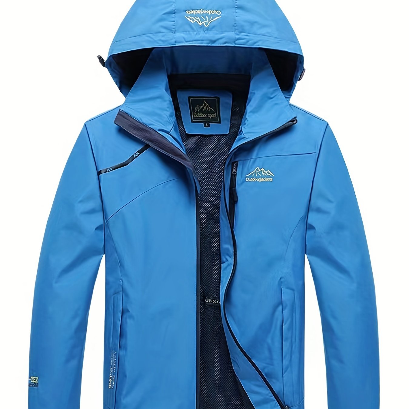 gbolsos Men's Waterproof Rain Jacket, Lightweight Raincoat Windbreaker With Hood For Hiking Travel Outdoor