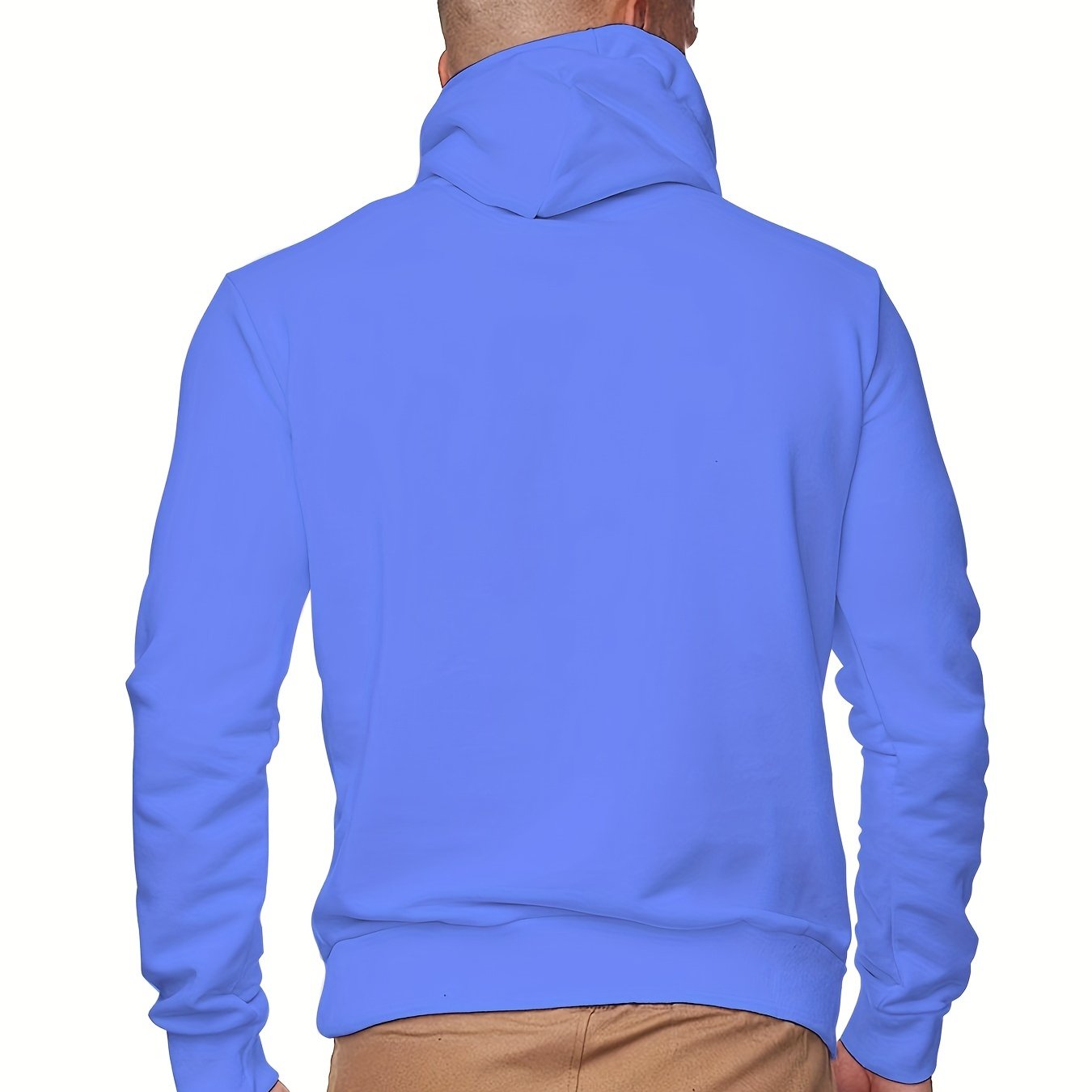 gbolsos Men's Hoodie, Face Cover Casual Drawstring Hooded Sweatshirt With Multicolor