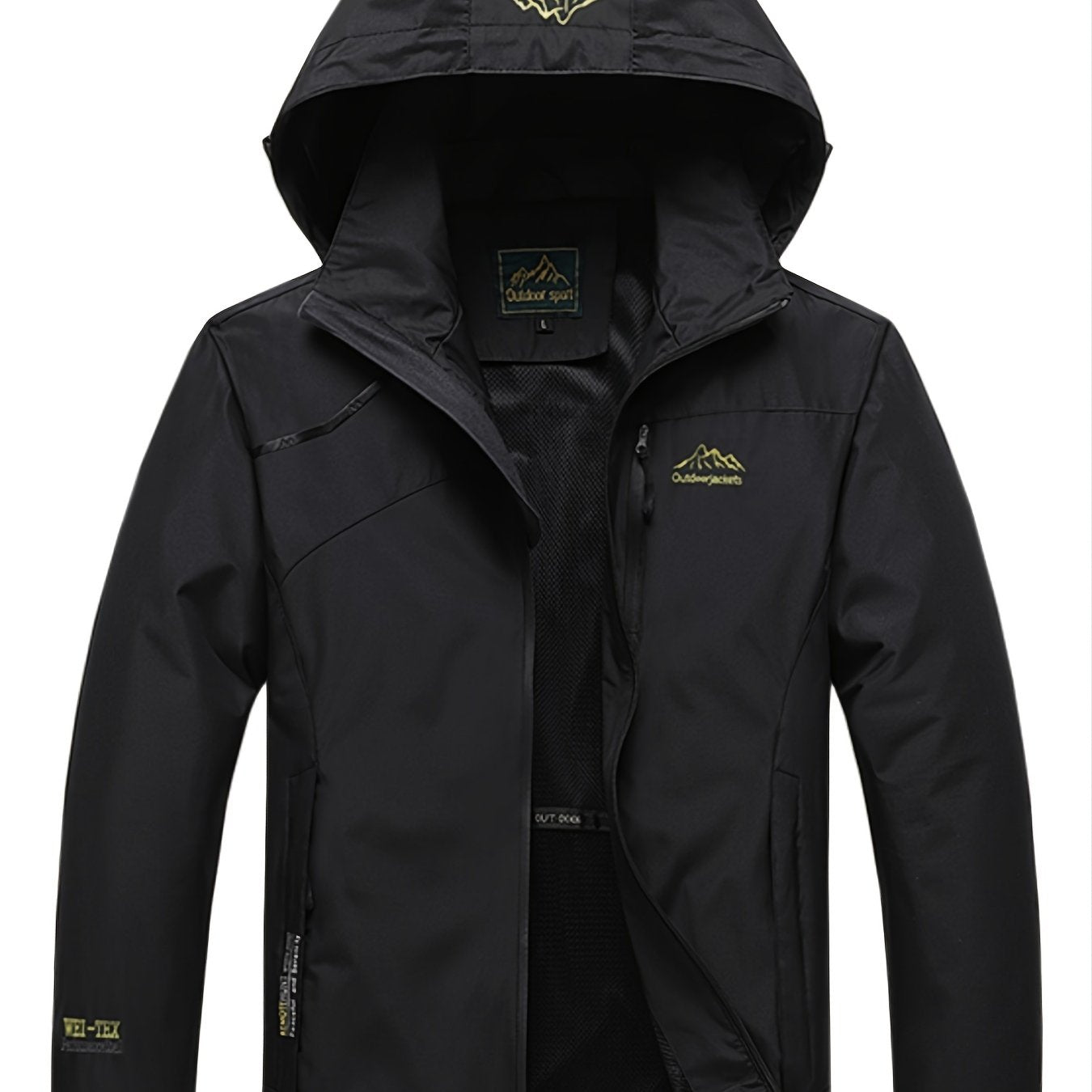 gbolsos Men's Waterproof Rain Jacket, Lightweight Raincoat Windbreaker With Hood For Hiking Travel Outdoor