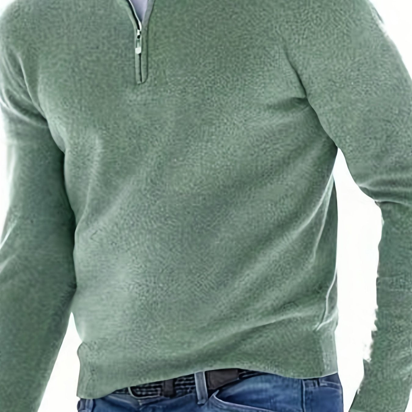 gbolsos Fleece Long Sleeves Zipper Stand Collar Pullover Thermal Underwear Tops, Men's Casual Top Polo Shirts