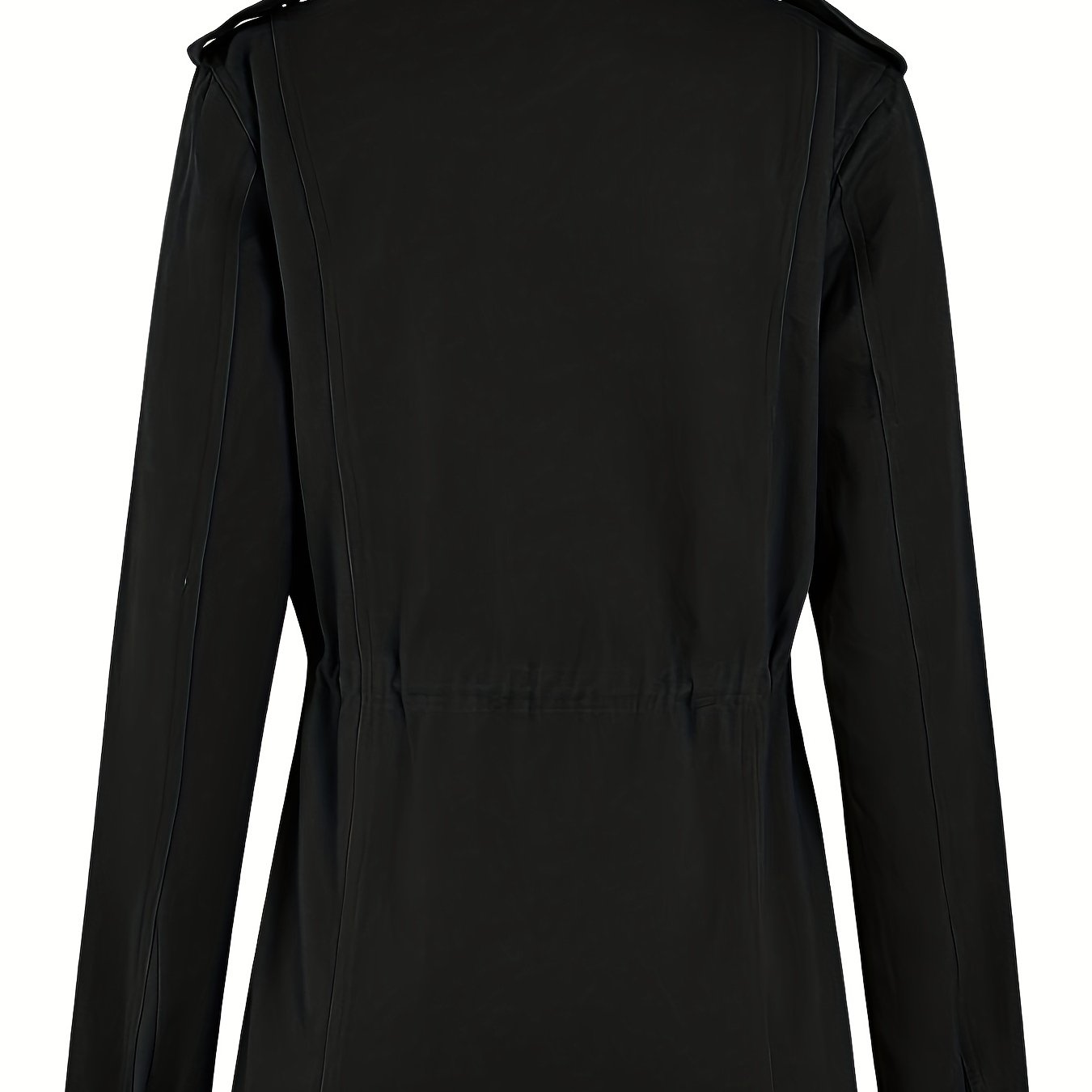 gbolsos Solid Stand Collar Long Sleeve Pockets Jacket, Winter Warm Zipper Button Casual Outerwear, Women's Clothing
