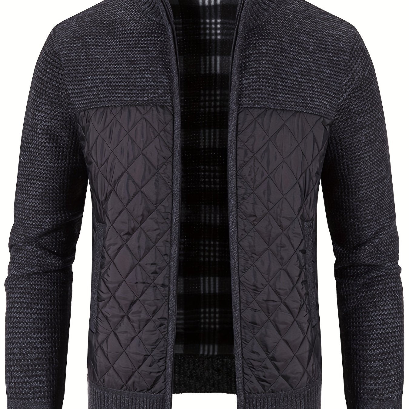 gbolsos Men's Warm Sweater Casual Jacket, Stand Collar Jacket Coat For Fall Winter