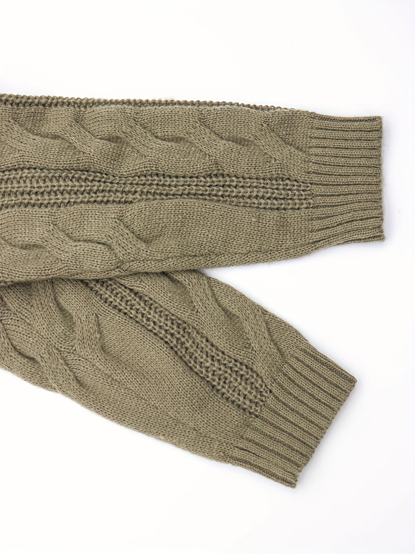 PLUS SIZE Men's Solid Casual Autumn/Winter Loose Top Knit Sweater Pullover Men's Clothing