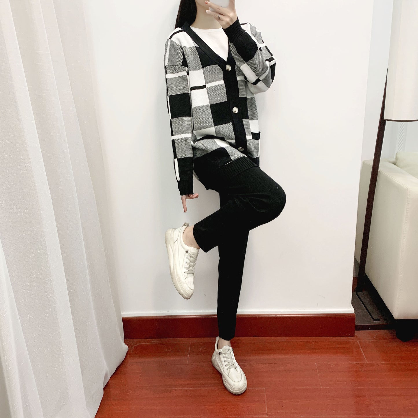 GBOLSOS Hot trade 2025 autumn and winter temperament three-piece set women's 2025 style age-reducing casual fashion knitted jacket sweater three-piece set