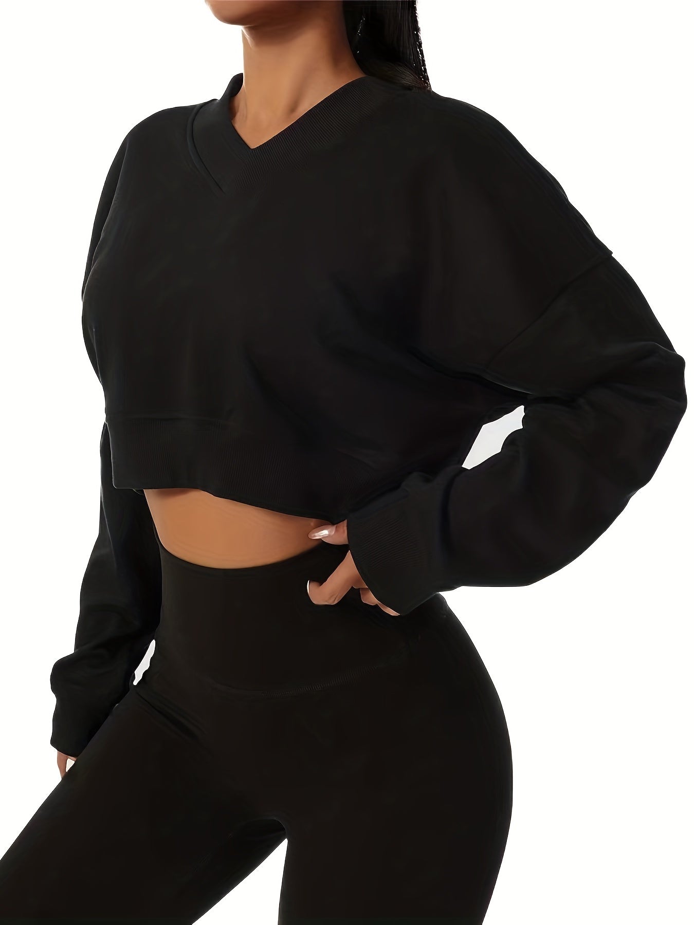 gbolsos Minimalist Fashion Loose Casual Sports Sweatshirt,Slimming Long Sleeve Running Fitness Top,Women's Hoodie