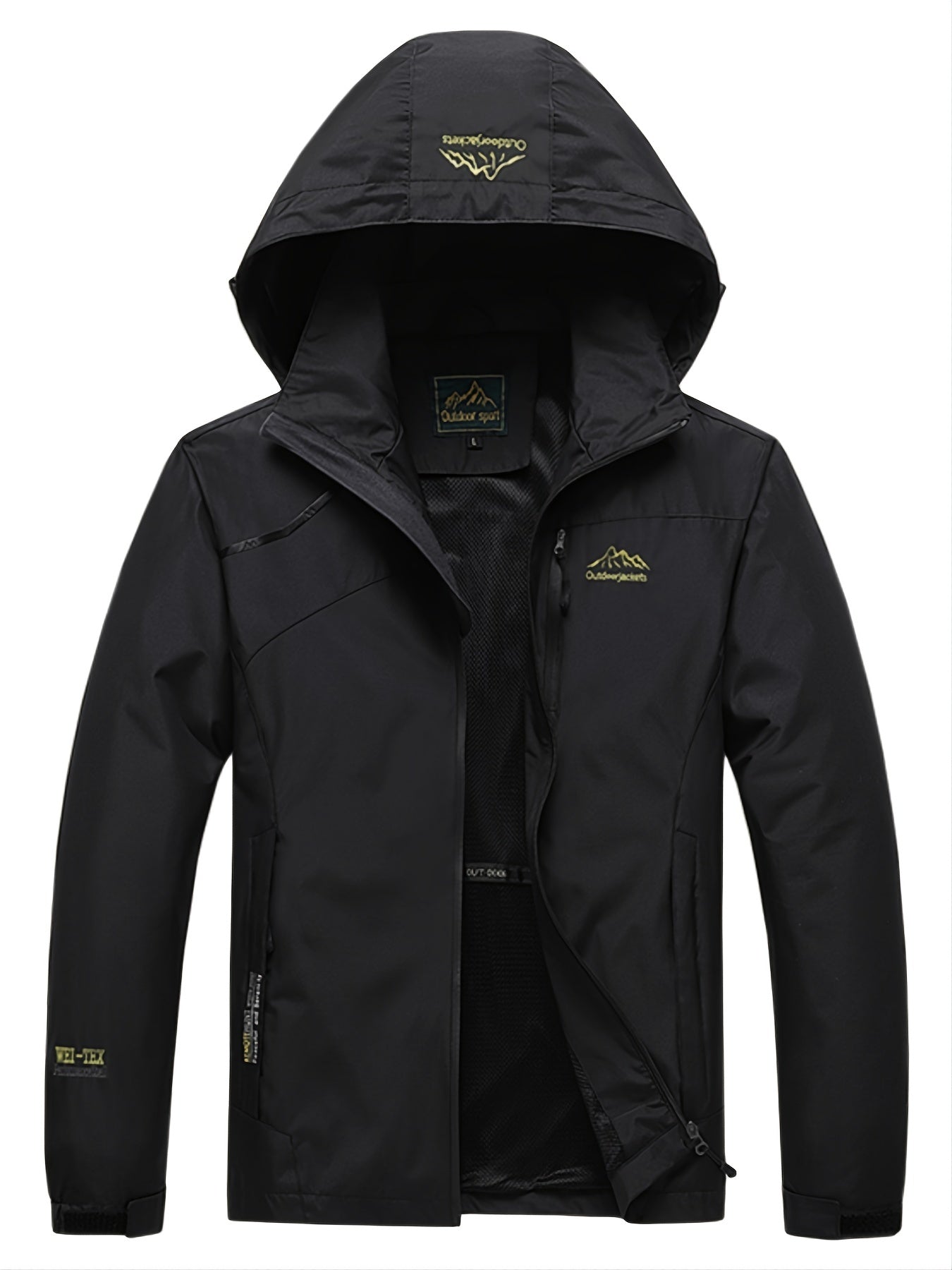 gbolsos Men's Waterproof Rain Jacket, Lightweight Raincoat Windbreaker With Hood For Hiking Travel Outdoor