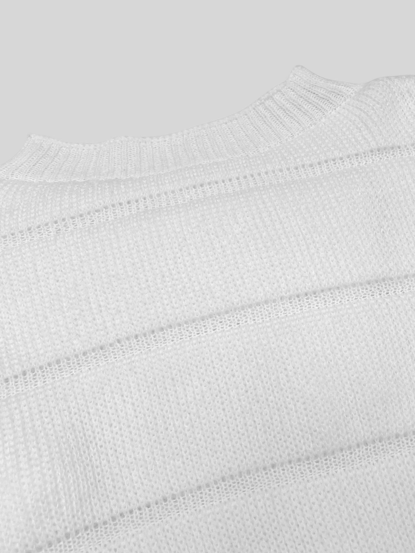 gbolsos Solid Eyelet Crew Neck Sweater, Casual Long Sleeve Sweater For Spring & Fall, Women's Clothing