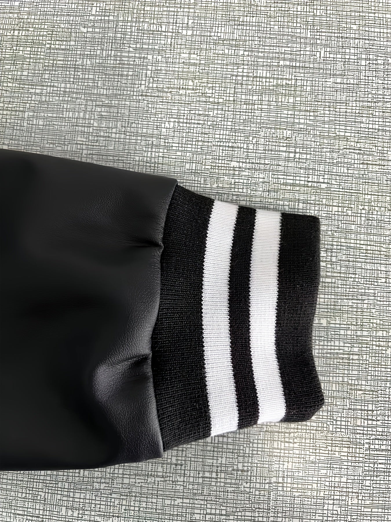 gbolsos Striped Slim Bomber Jacket, Casual Button Front Long Sleeve Outerwear, Women's Clothing