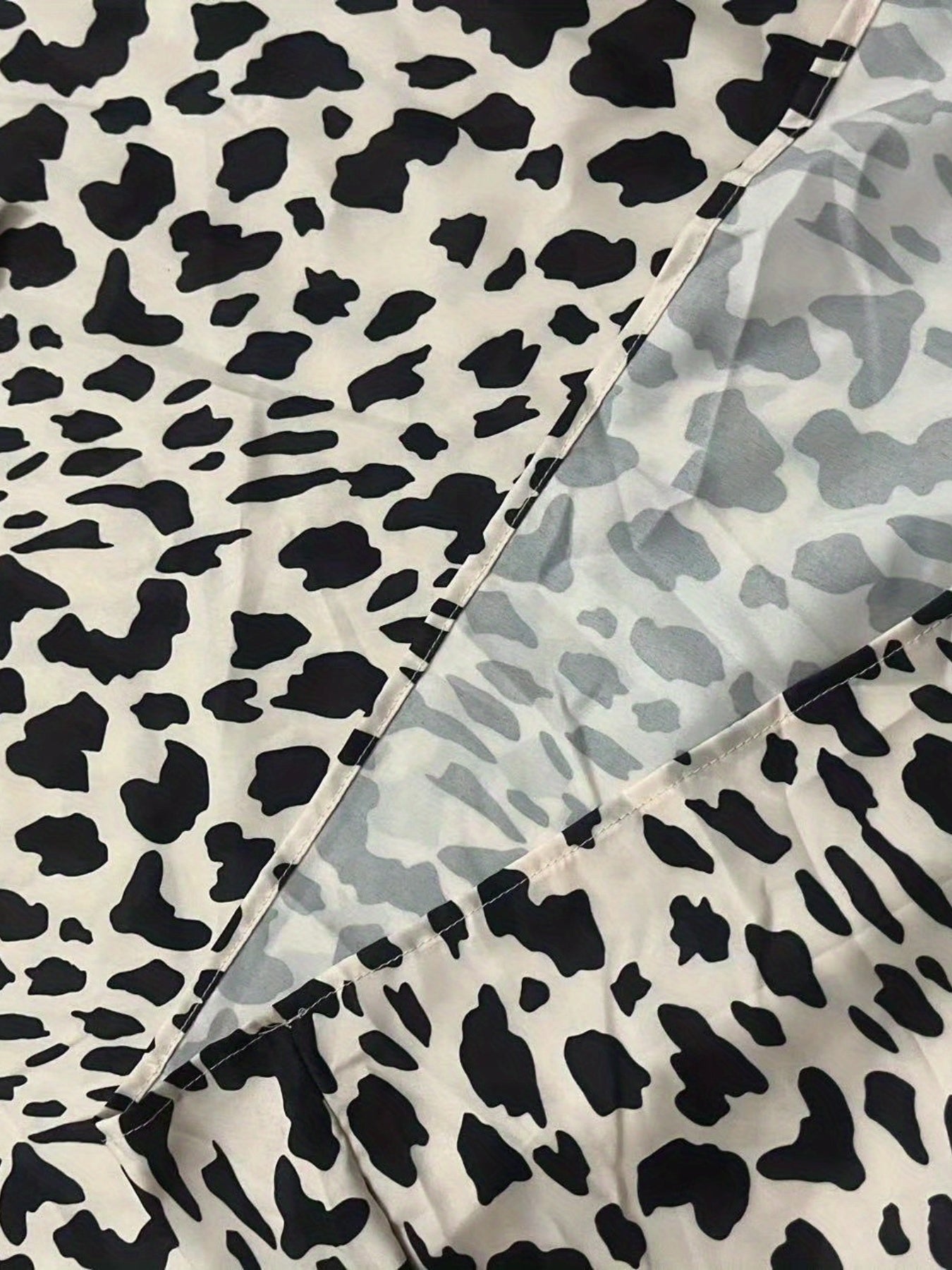Leopard Print Cami Dress, Sexy Drawstring V Neck Ruffle Trim Dress, Women's Clothing