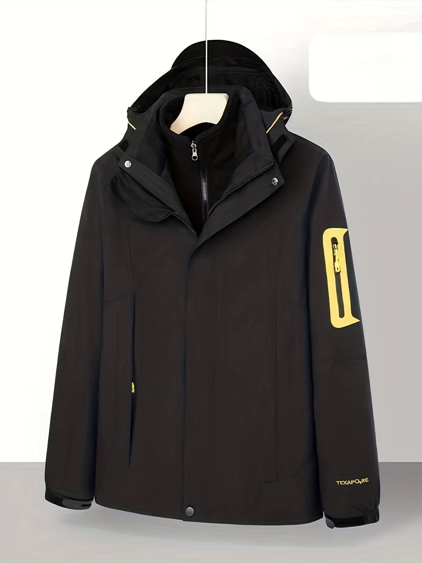 gbolsos Men's Casual Warm Waterproof Windbreaker Jacket Coat Regular Fit Coat For Spring Autumn Outdoors Hiking