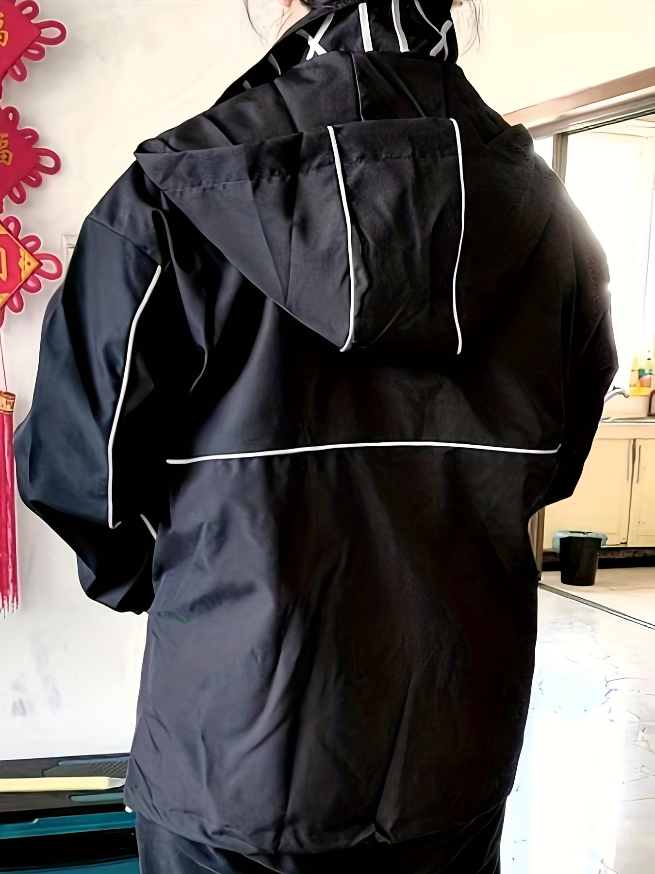 gbolsos Solid Hooded Jacket, Casual Zip Up Long Sleeve Outerwear With Pocket, Women's Clothing