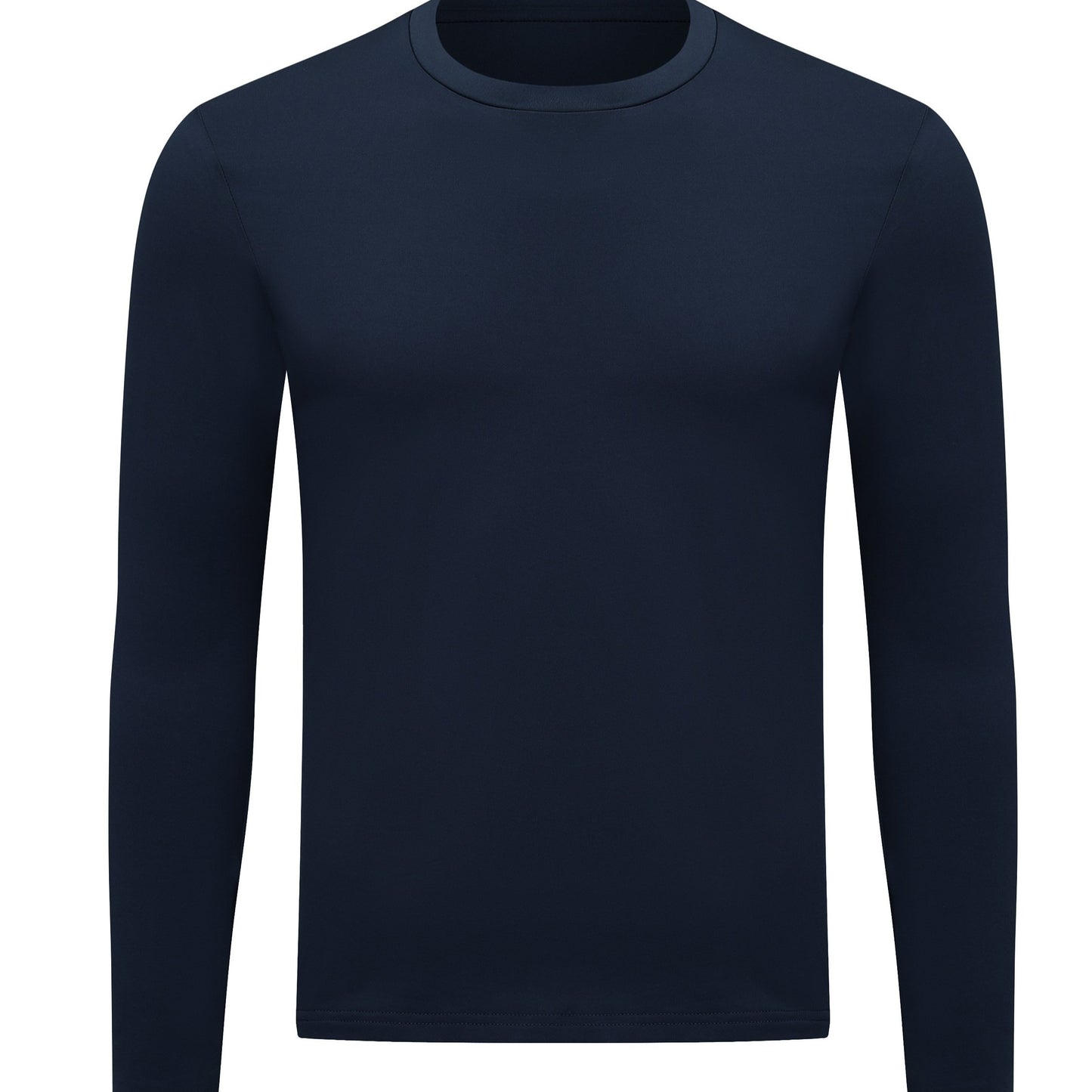 gbolsos Men's Thermal Underwear Tops Crew Neck Base Layer Long Sleeve Tops Fleece Lining Bottoming Shirts