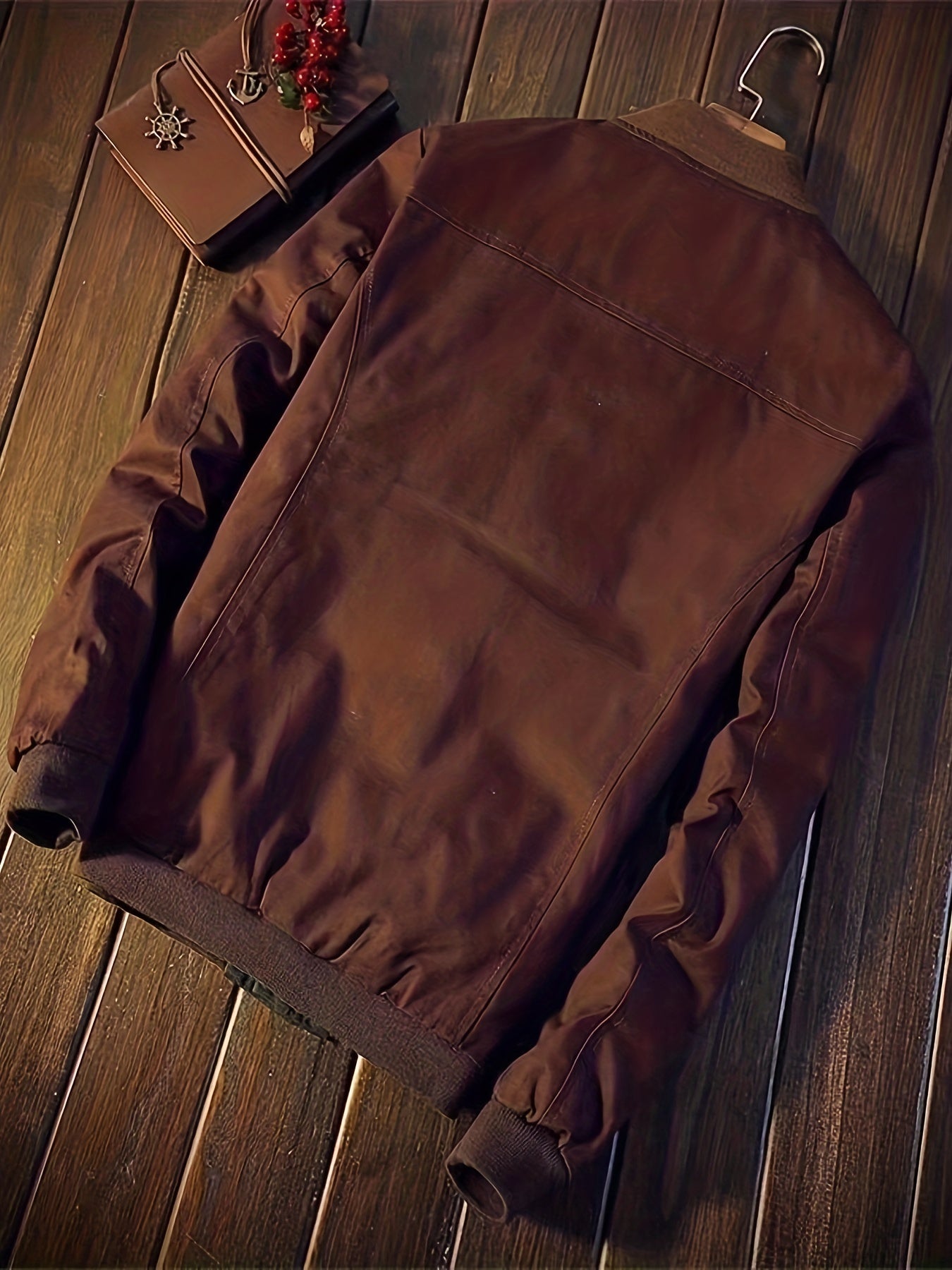 gbolsos Men's Spring And Autumn Side Seam Pocket Youth Ordinary Slim Snap Button Casual Fashion Jacket