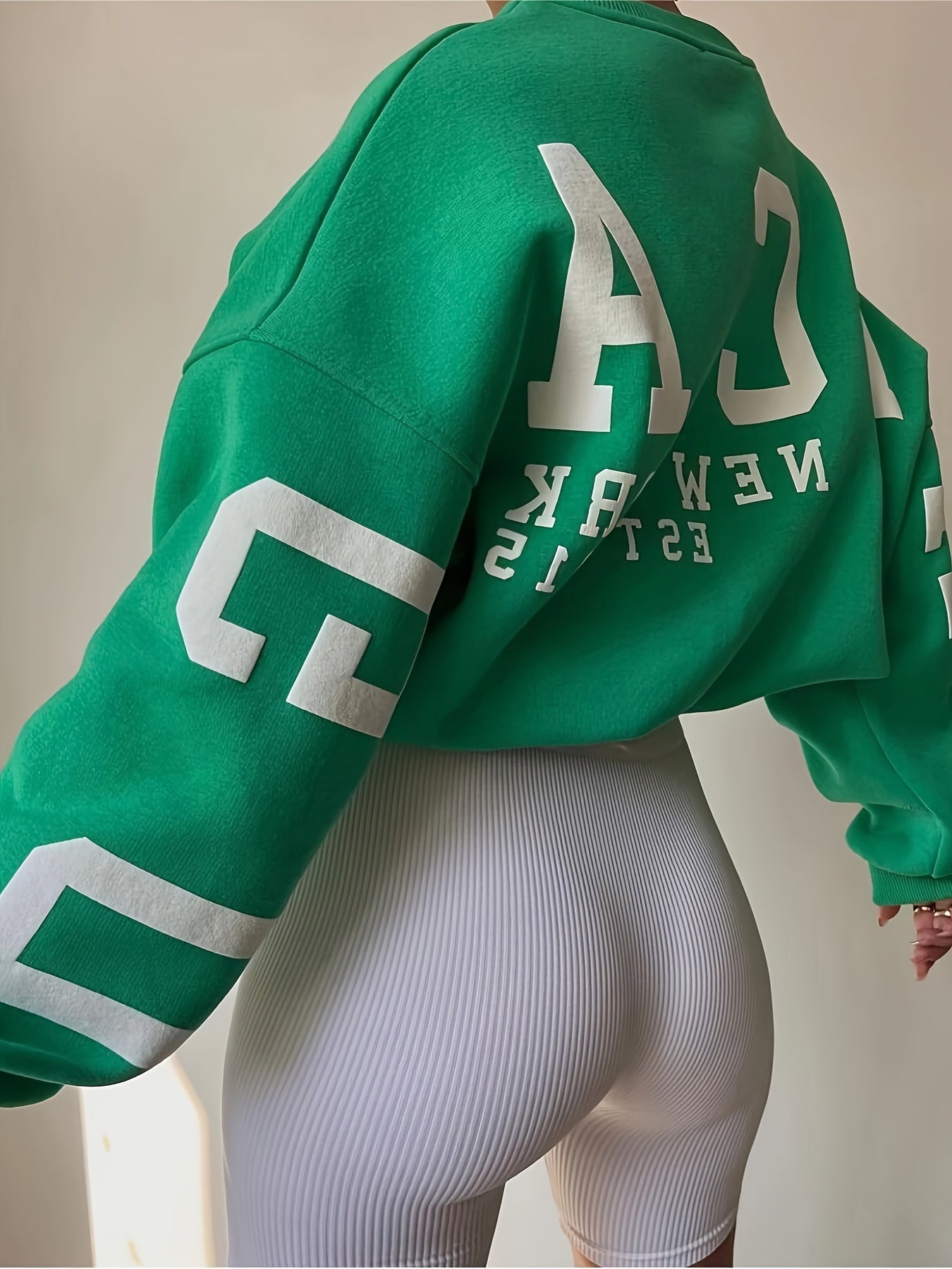 Letter Print Pullover Sweatshirt, Casual Long Sleeve Crew Neck Sweatshirt For Fall & Winter, Women's Clothing