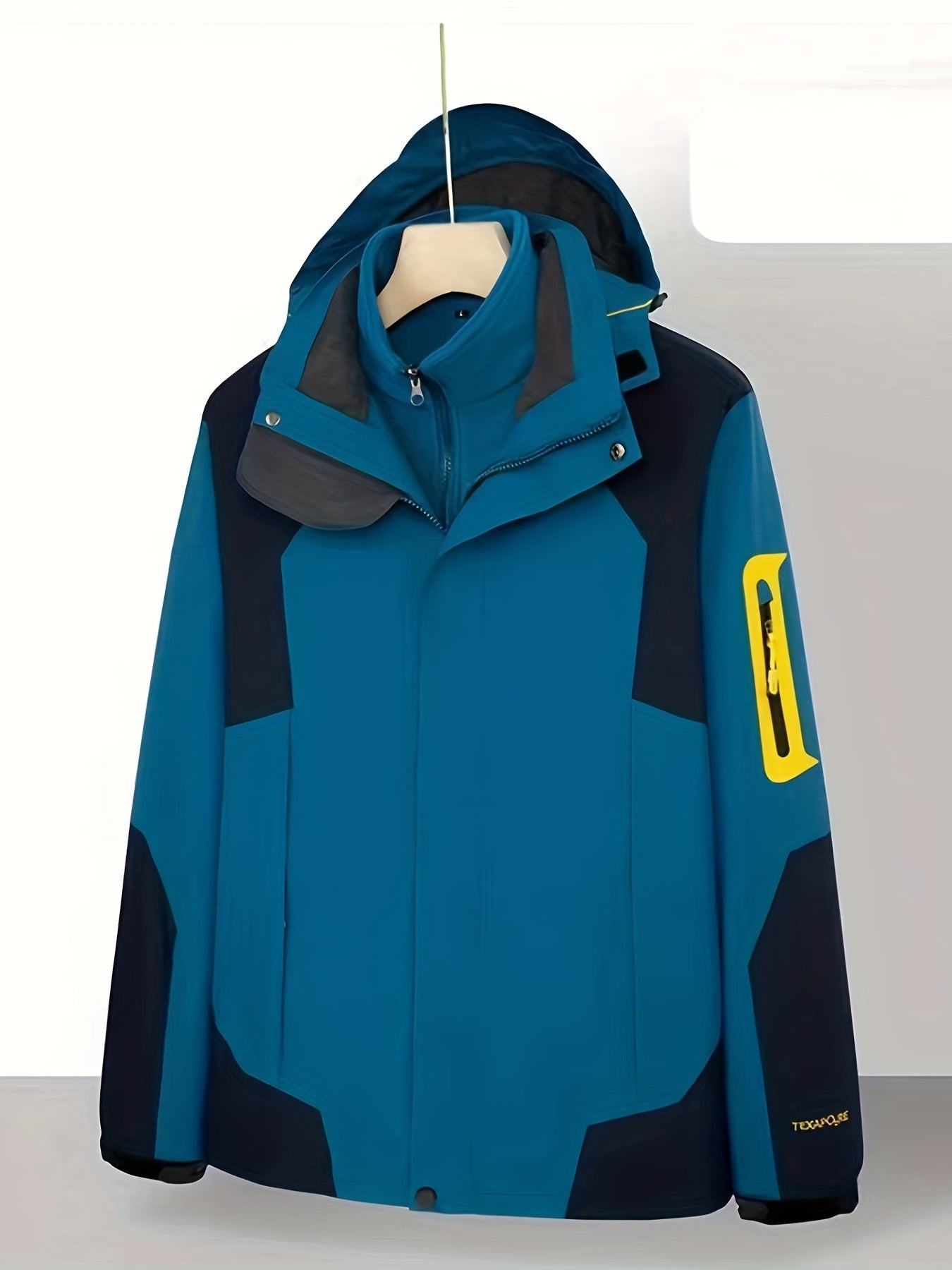 gbolsos Men's Casual Warm Waterproof Windbreaker Jacket Coat Regular Fit Coat For Spring Autumn Outdoors Hiking