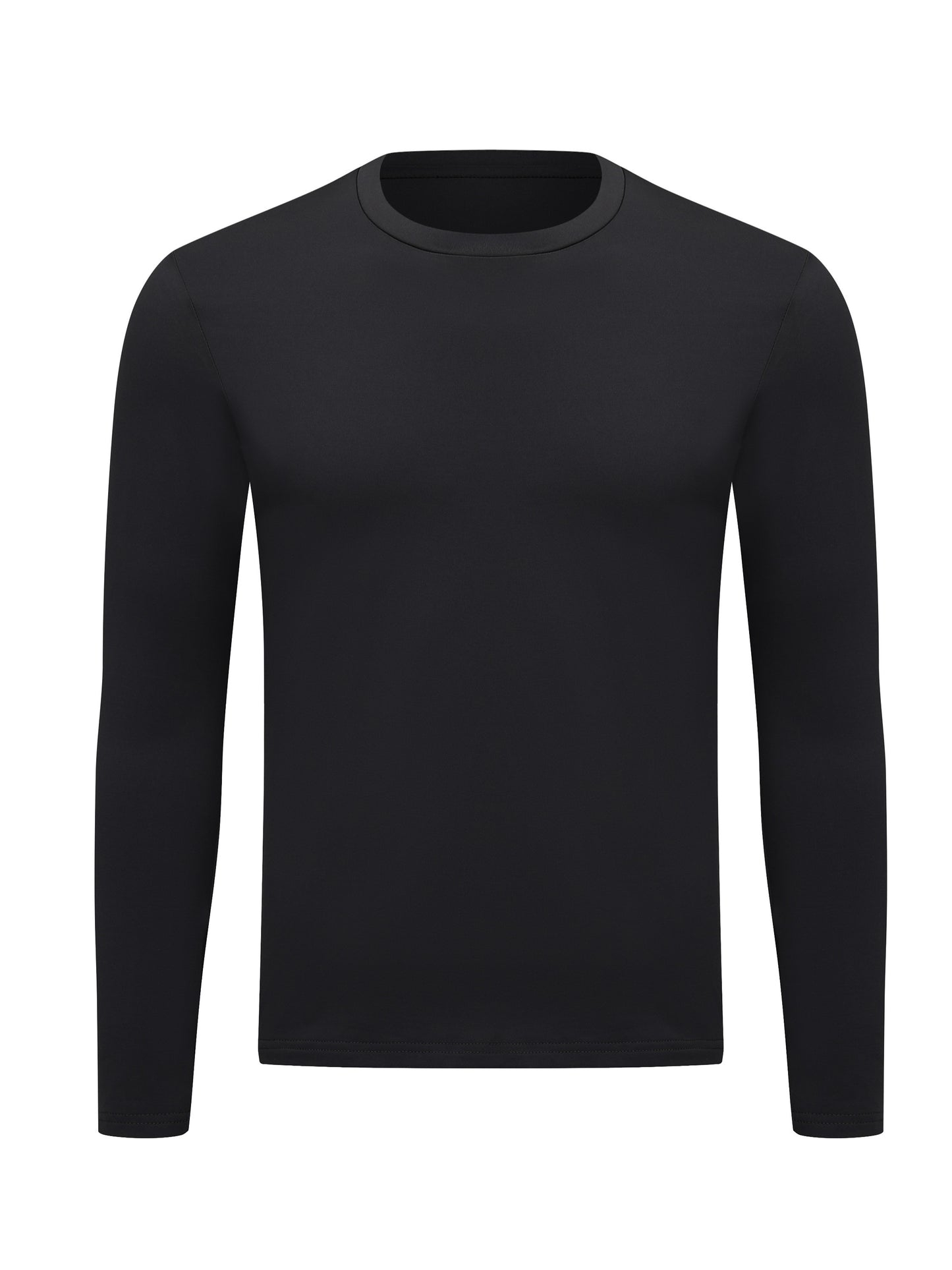 gbolsos Men's Thermal Underwear Tops Crew Neck Base Layer Long Sleeve Tops Fleece Lining Bottoming Shirts