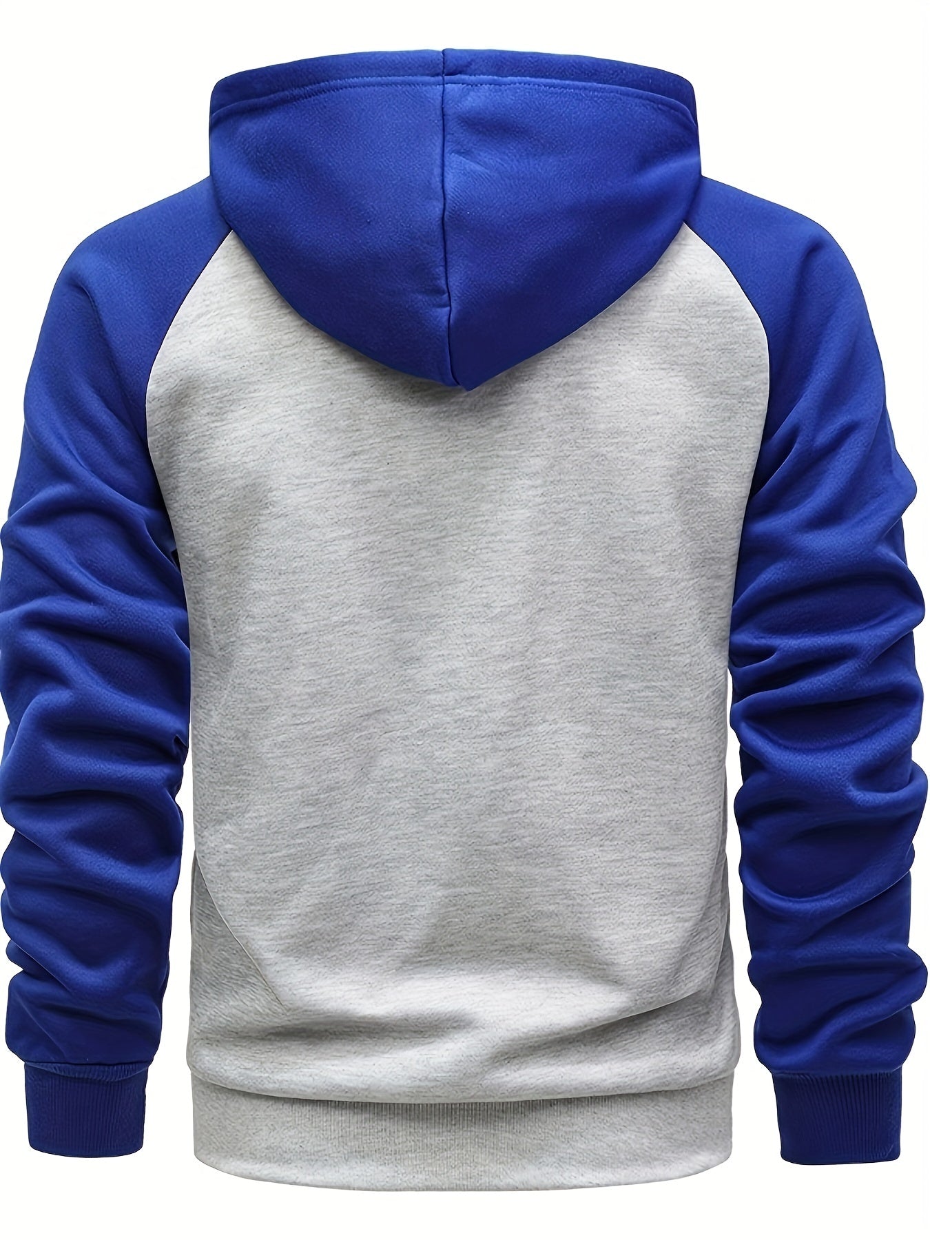 gbolsos Men's Hooded Sweatshirt Casual Loose Raglan Sleeves Zip Up Hoodie