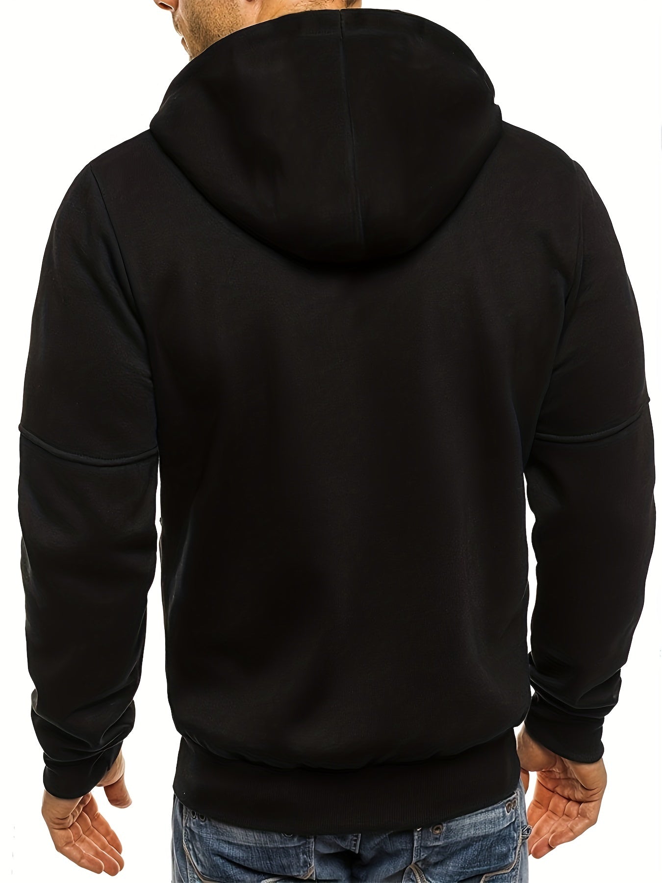 gbolsos Men's Zipper Jacket, Casual Comfy Loose Long Sleeve Hoodie, Men's Clothing