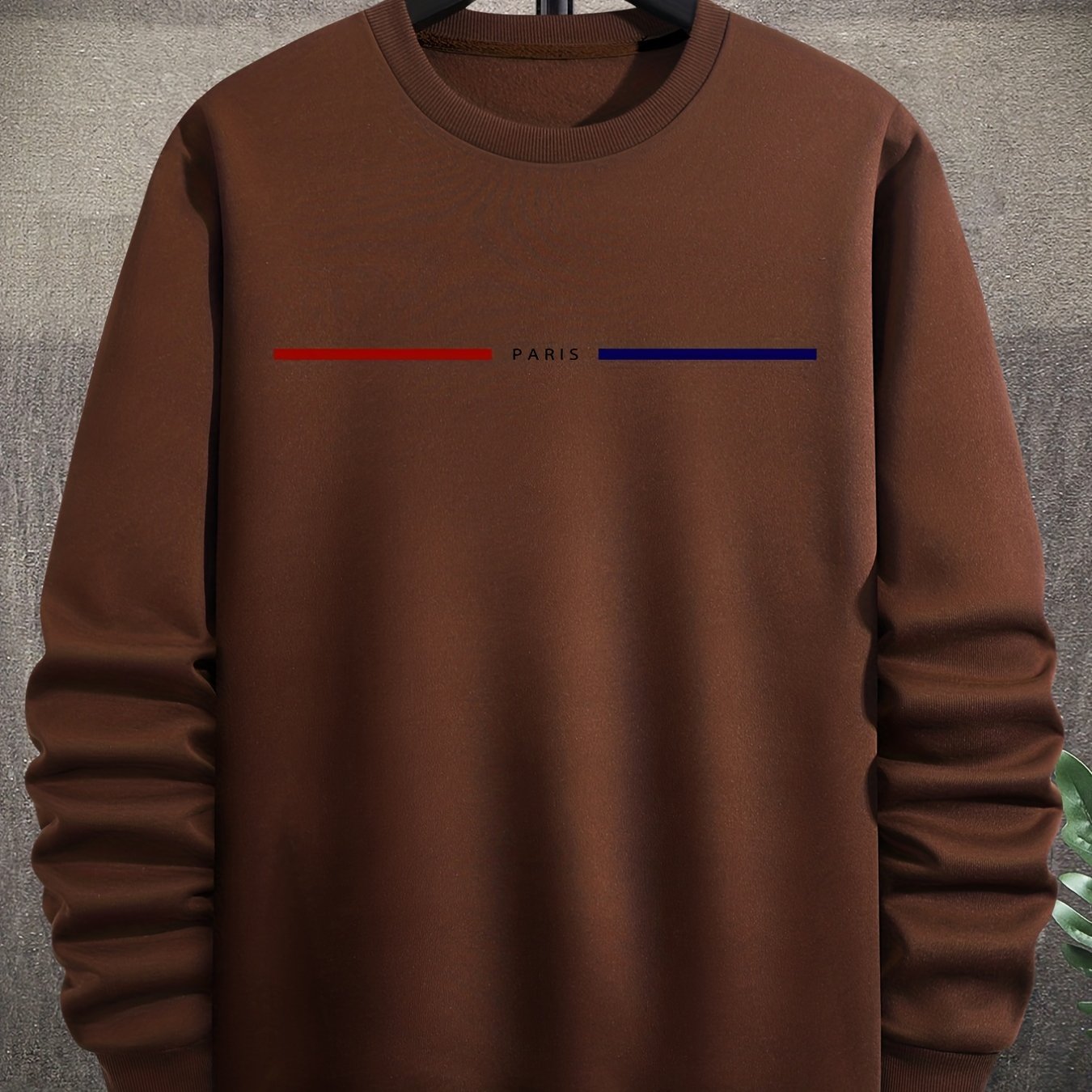 gbolsos Men's Creative Graphic Print Crew Neck Pullover Sweatshirt
