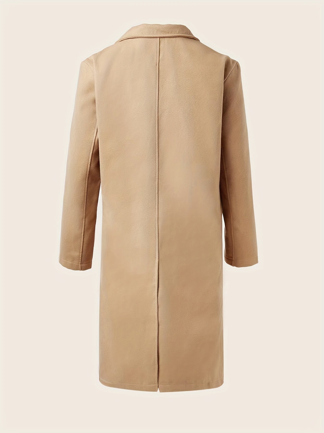 gbolsos Elegant Retro Trench Coat, Men's Semi-formal Single Breasted Lapel Overcoat For Fall Winter Business