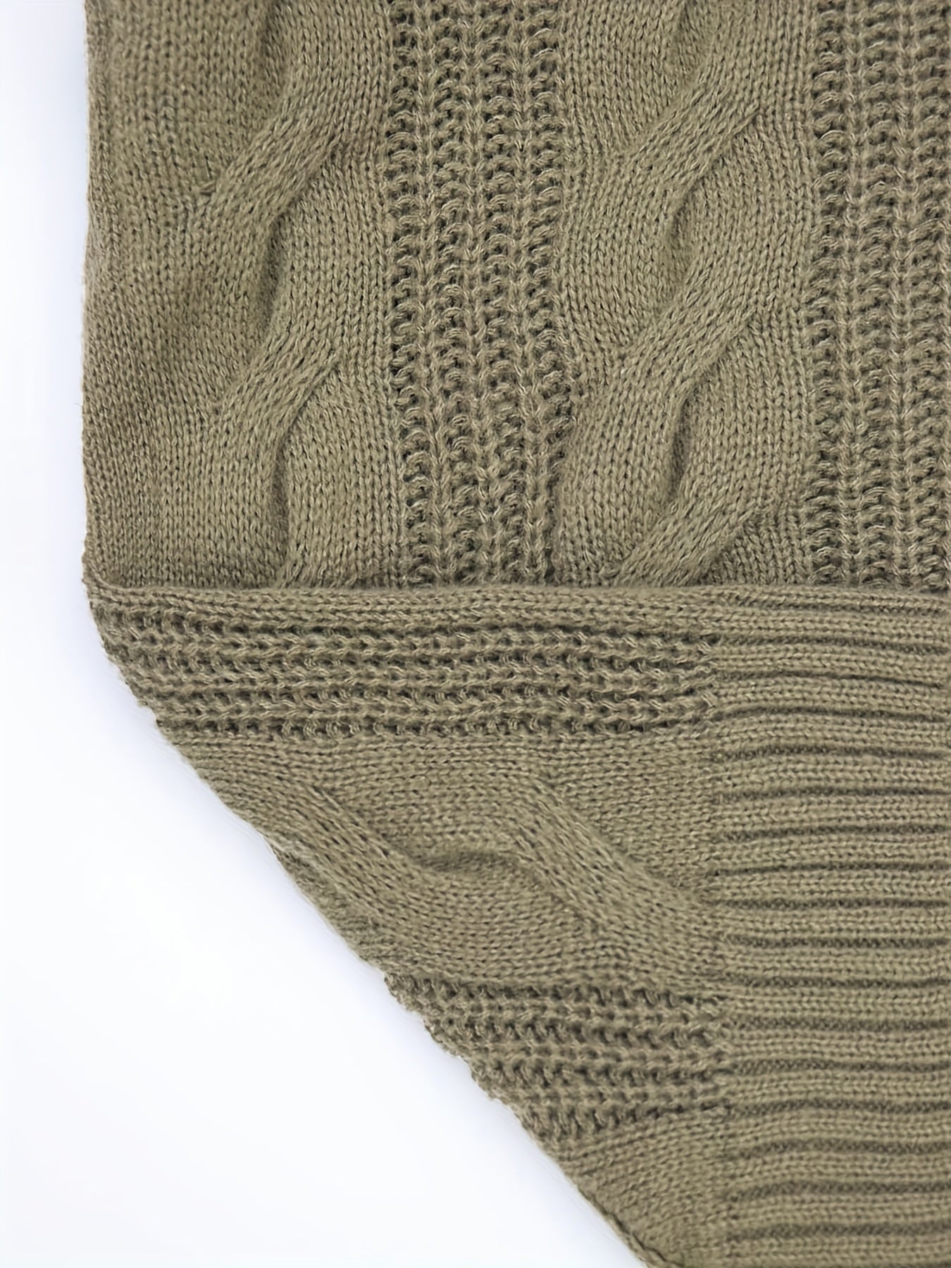 PLUS SIZE Men's Solid Casual Autumn/Winter Loose Top Knit Sweater Pullover Men's Clothing