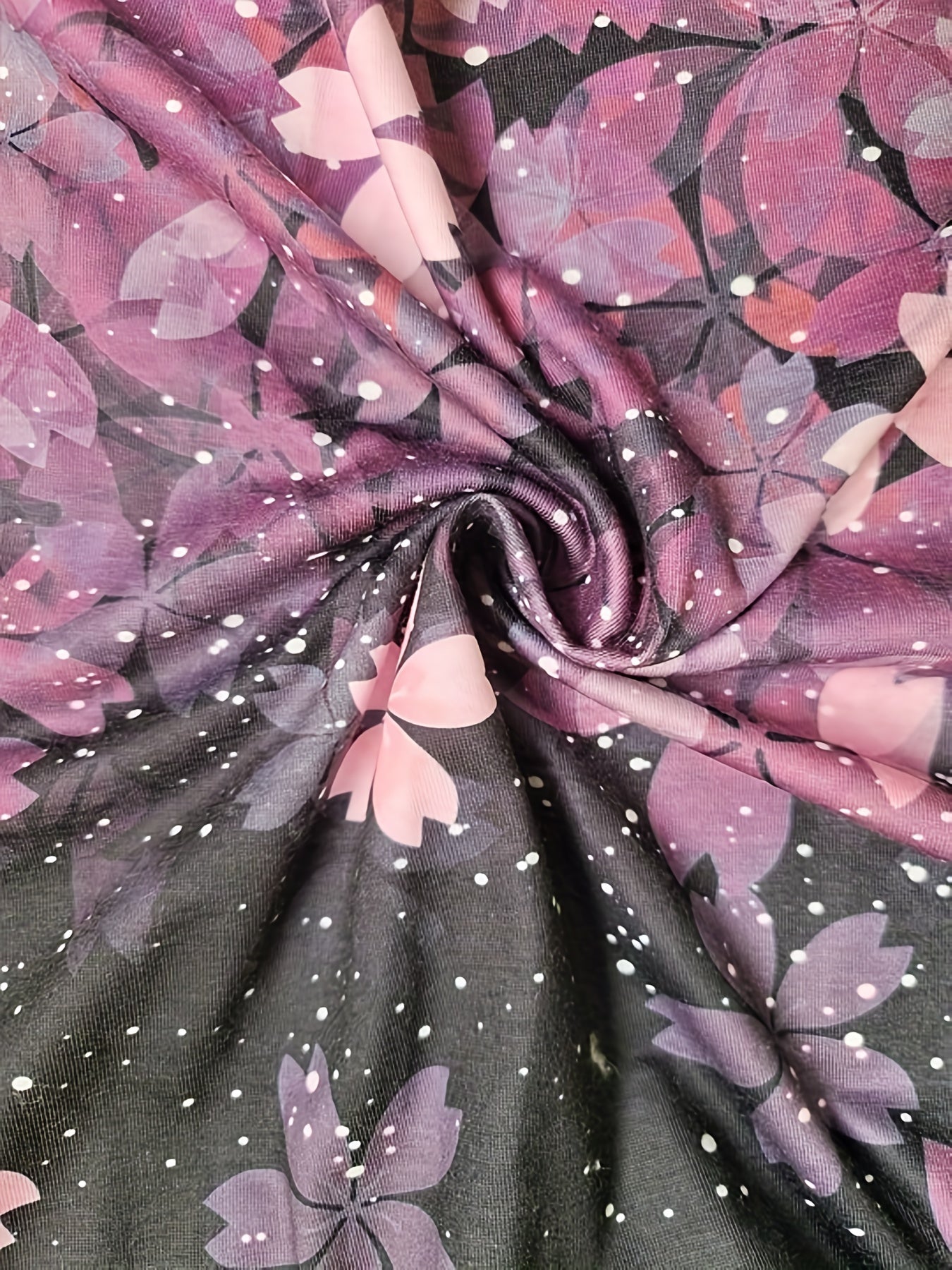 gbolsos Floral Print Round Neck Dress, Casual Long Sleeve Dress For Spring & Summer, Women's Clothing