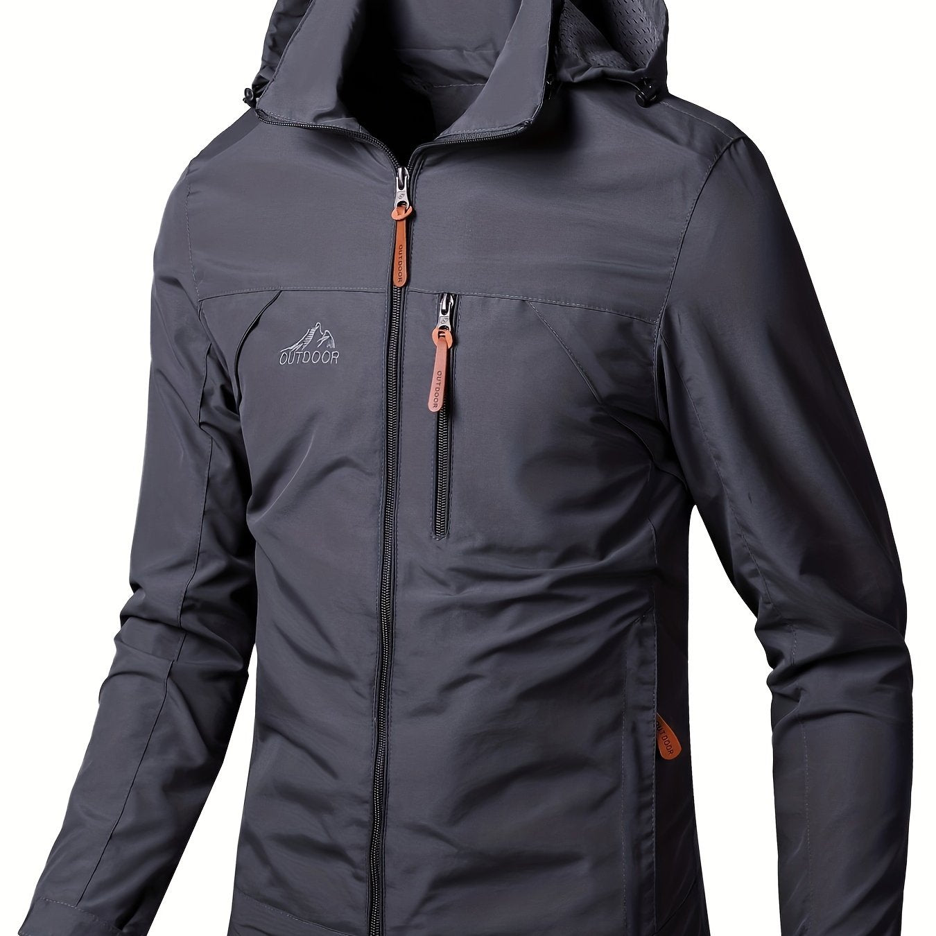 gbolsos Men's Waterproof Windproof Hooded Jackets Outdoor Sports Jacket For Spring Autumn