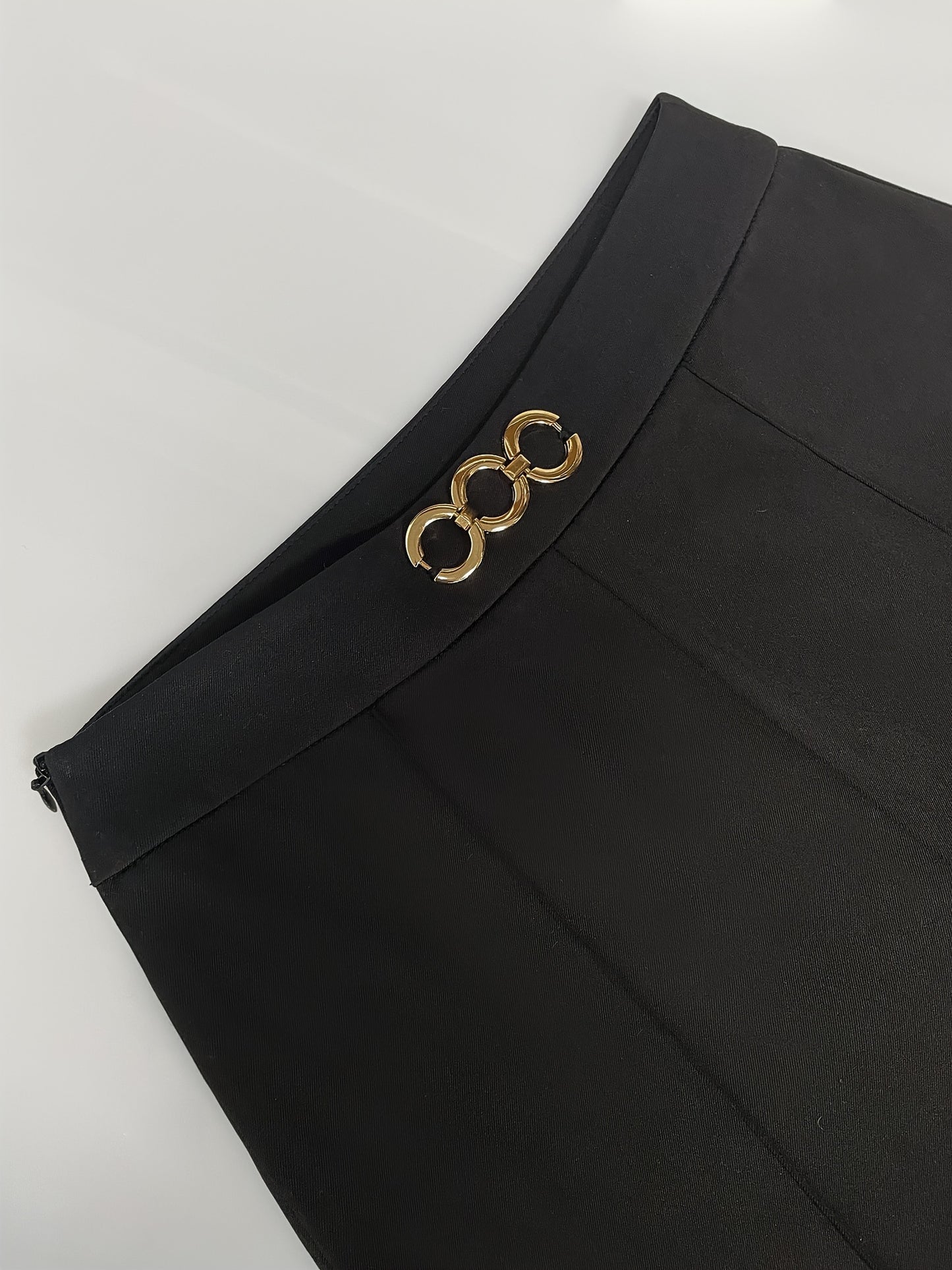 gbolsos Solid High Waist Pants Elegant Flare Leg Pants, Women's Clothing