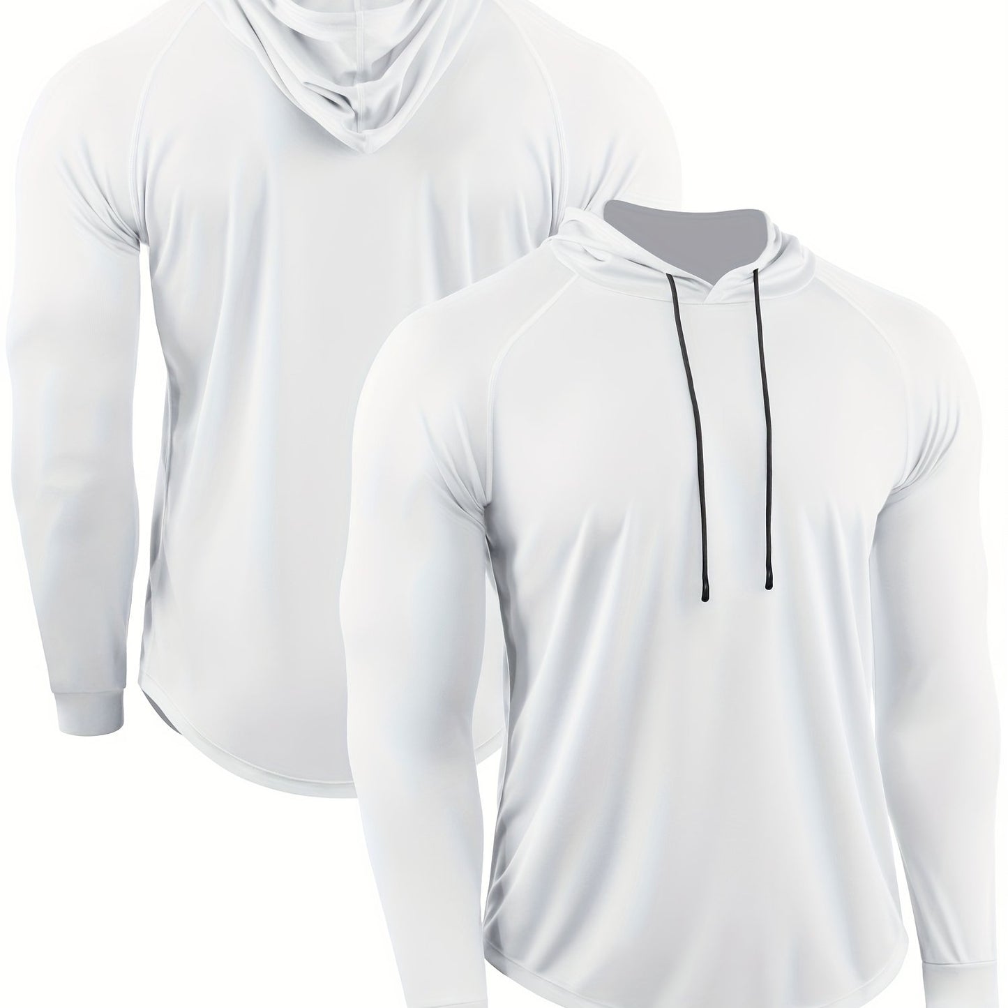 gbolsos Autumn And Winter Muscle Training Fitness Clothes Basketball T-shirt Men's Loose Casual Sports Hooded Pullover Running Marathon Quick Dry Long Sleeve Shirt