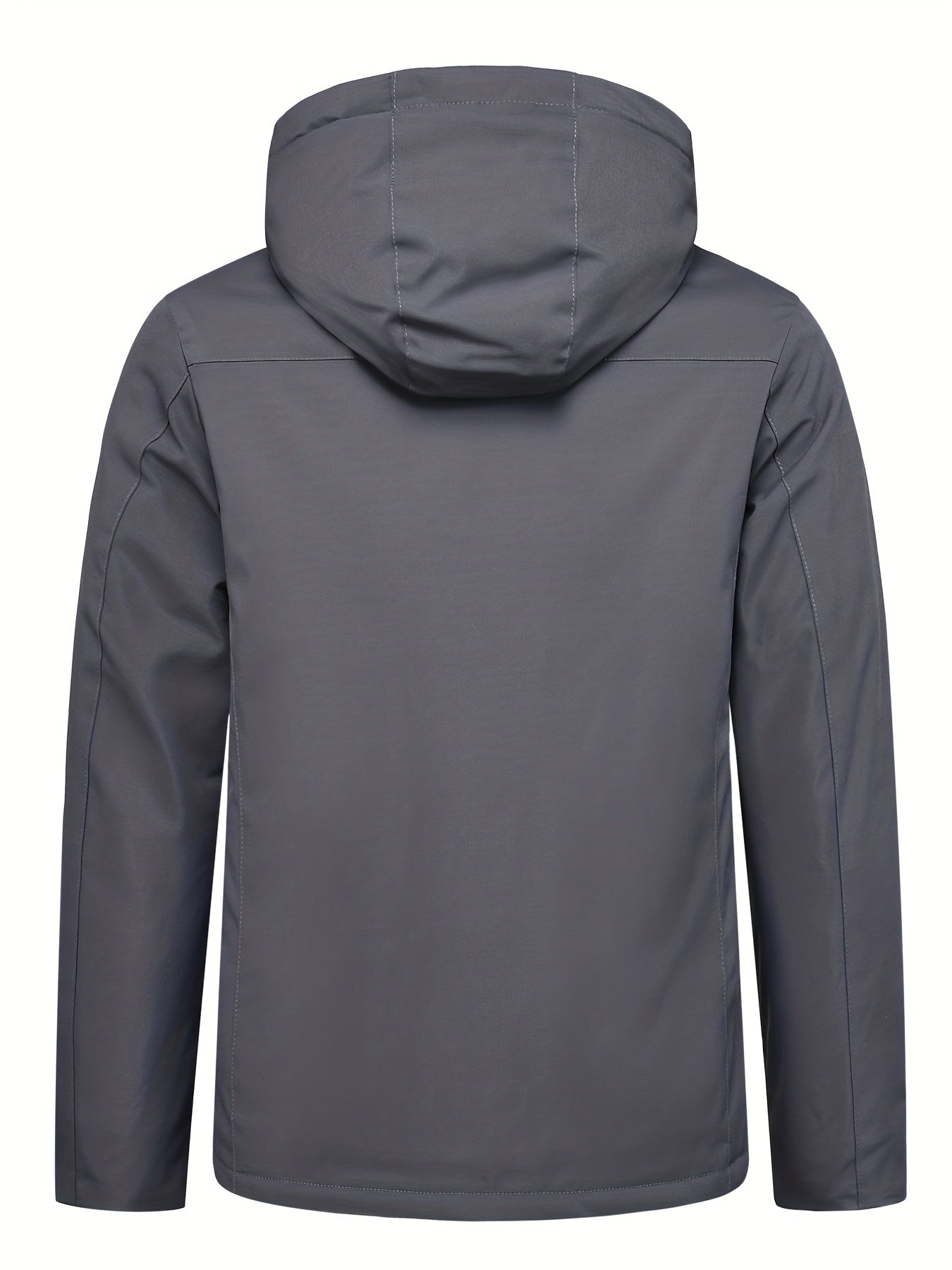 gbolsos Warm Fleece Hooded Jacket, Men's Casual Zip Up Jacket Coat For Fall Winter Outdoor Activities