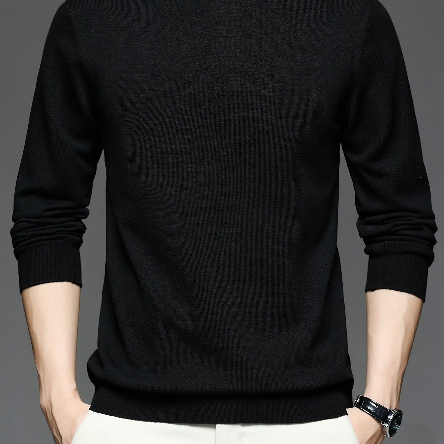 gbolsos Men's Round Neck Pullover Knit Sweater Best Sellers
