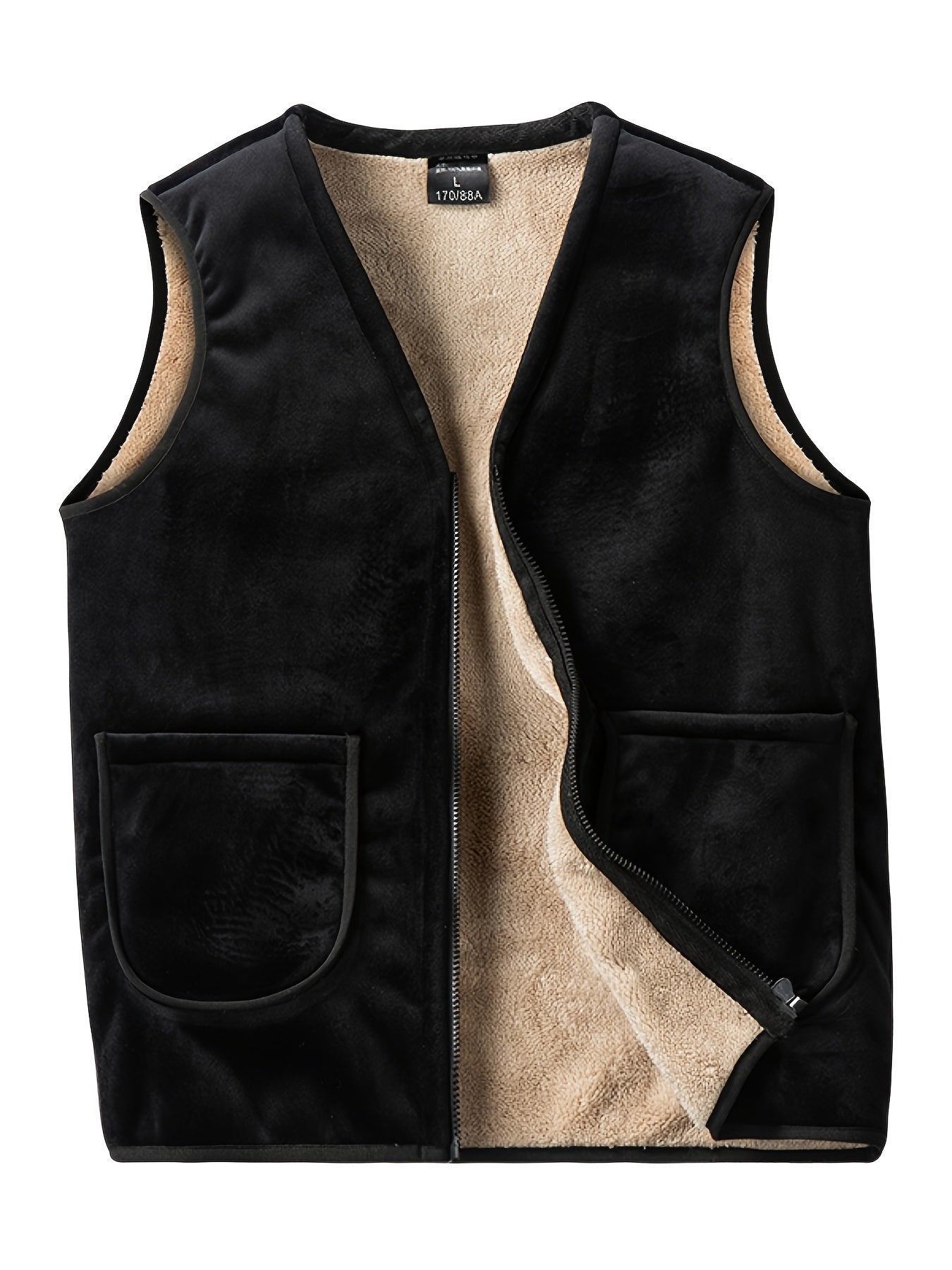 gbolsos Winter Men's Double-sided Fleece Vest Autumn And Winter Thick Waistcoat