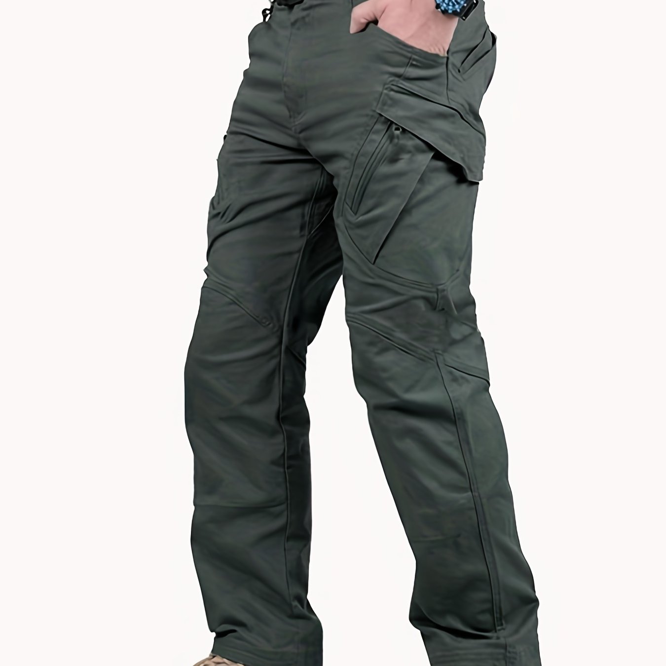 gbolsos Men's Outdoor Multi Functional Tactical Pants, Multi Pocket Outdoor Hiking Waterproof Sweatpants, Wear Resistant Cargo Pants