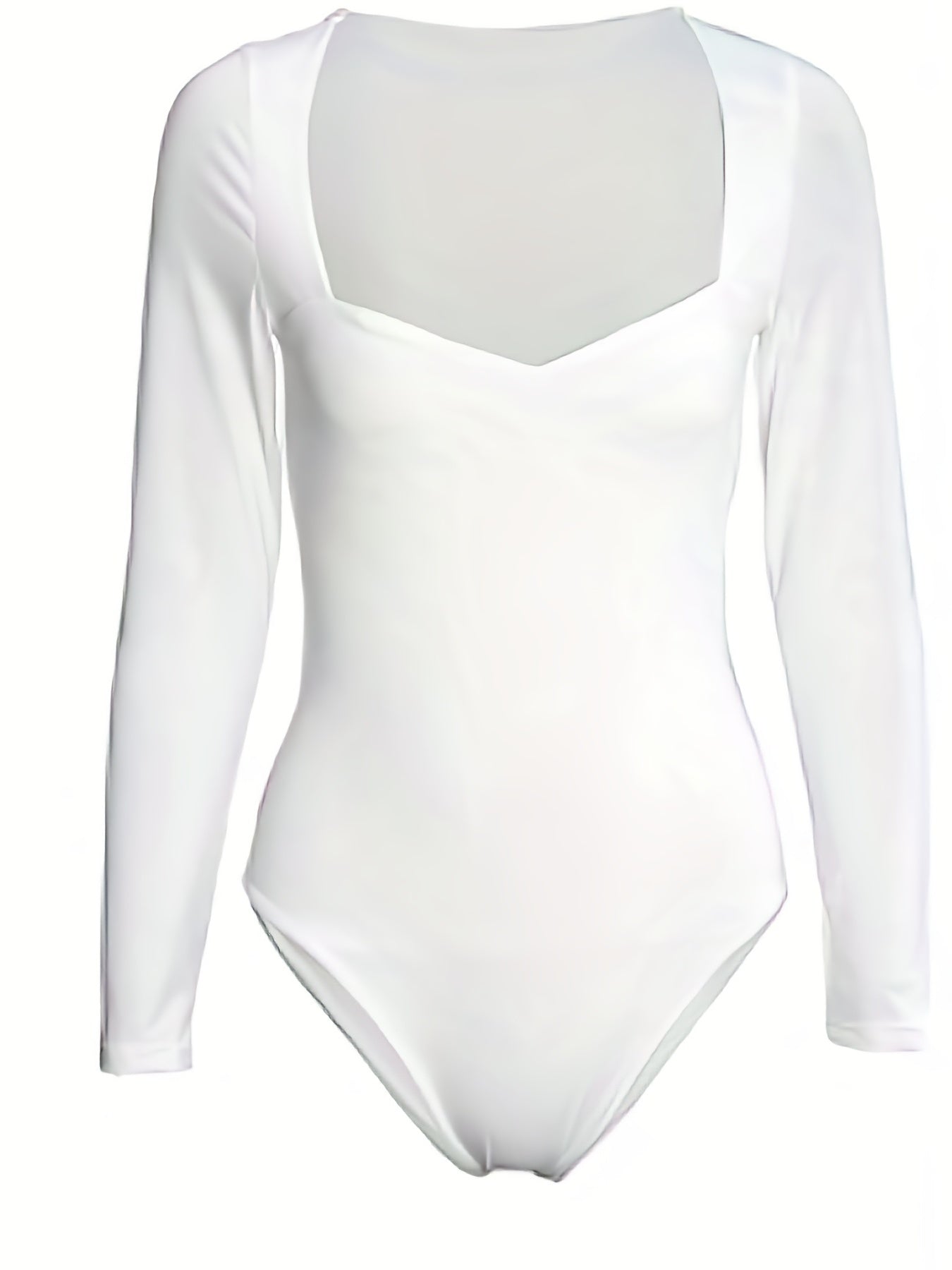 gbolsos Solid Slim Bodysuit, Sexy Long Sleeve Bodysuit For Spring & Fall, Women's Clothing