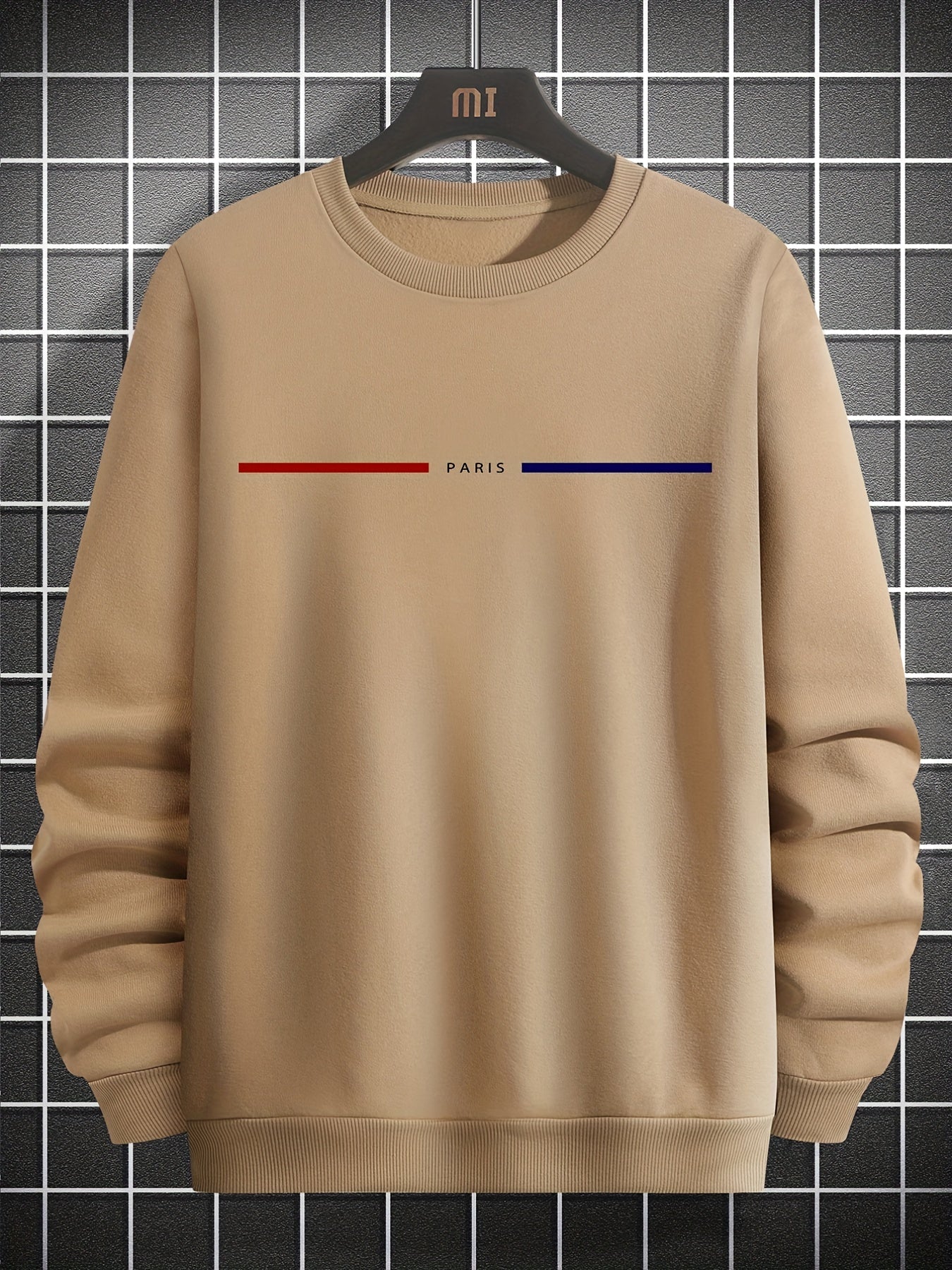 gbolsos Men's Creative Graphic Print Crew Neck Pullover Sweatshirt