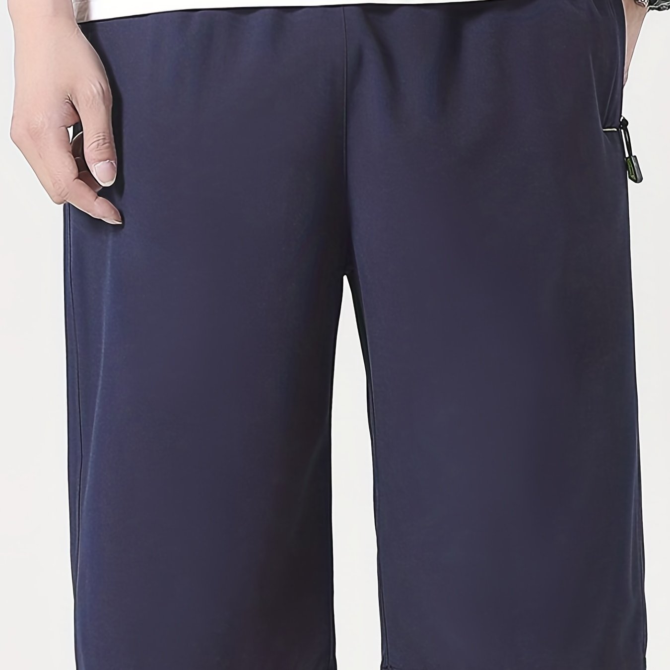 gbolsos Quick Drying Cool Breathable Active Shorts, Men's Casual Stretch Zipper Pockets Shorts For Summer