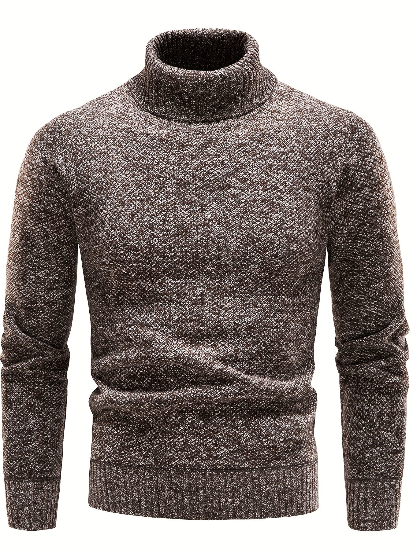gbolsos Men's Casual Sweater, Knit Slim Fit Pullover Turtleneck Sweater For Fall & Winter